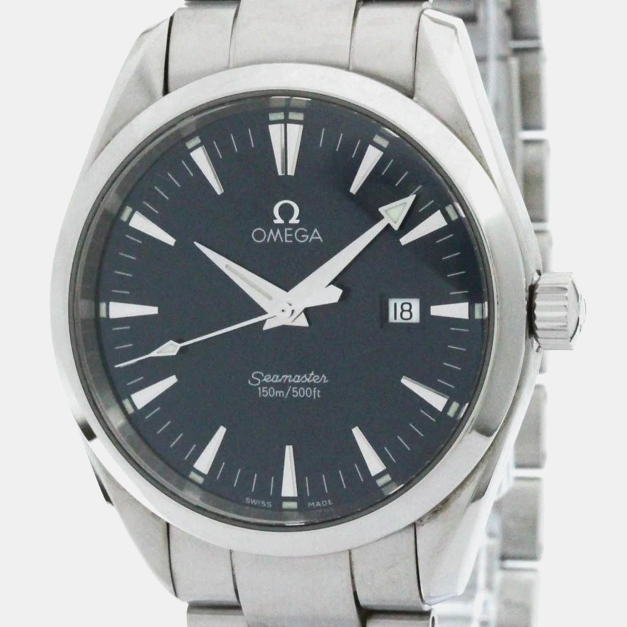

Omega Blue Stainless Steel Seamaster Aqua Terra 2517.80 Quartz Men's Wristwatch 39 mm