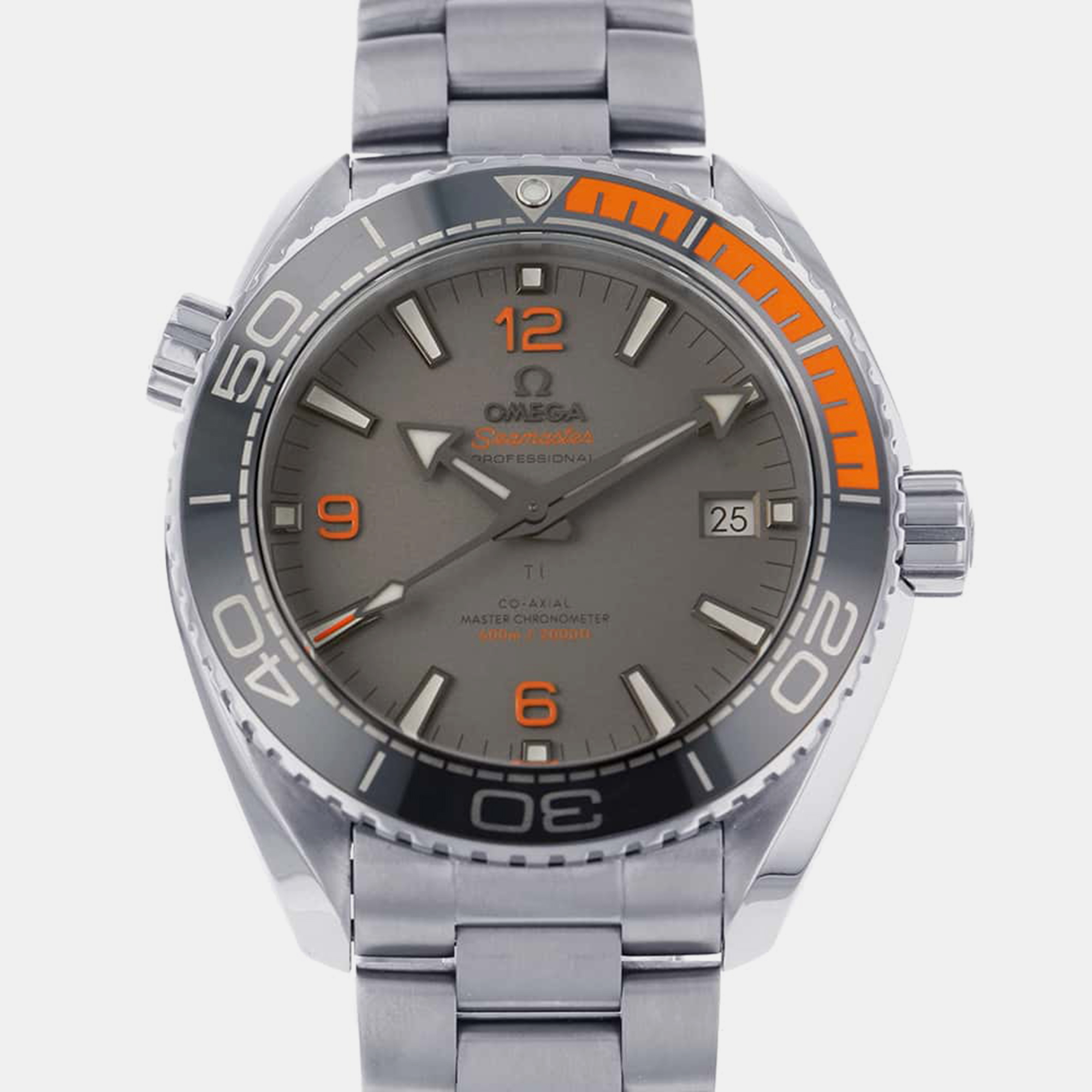 

Omega Grey Titanium Seamaster Planet Ocean Automatic Men's Wristwatch