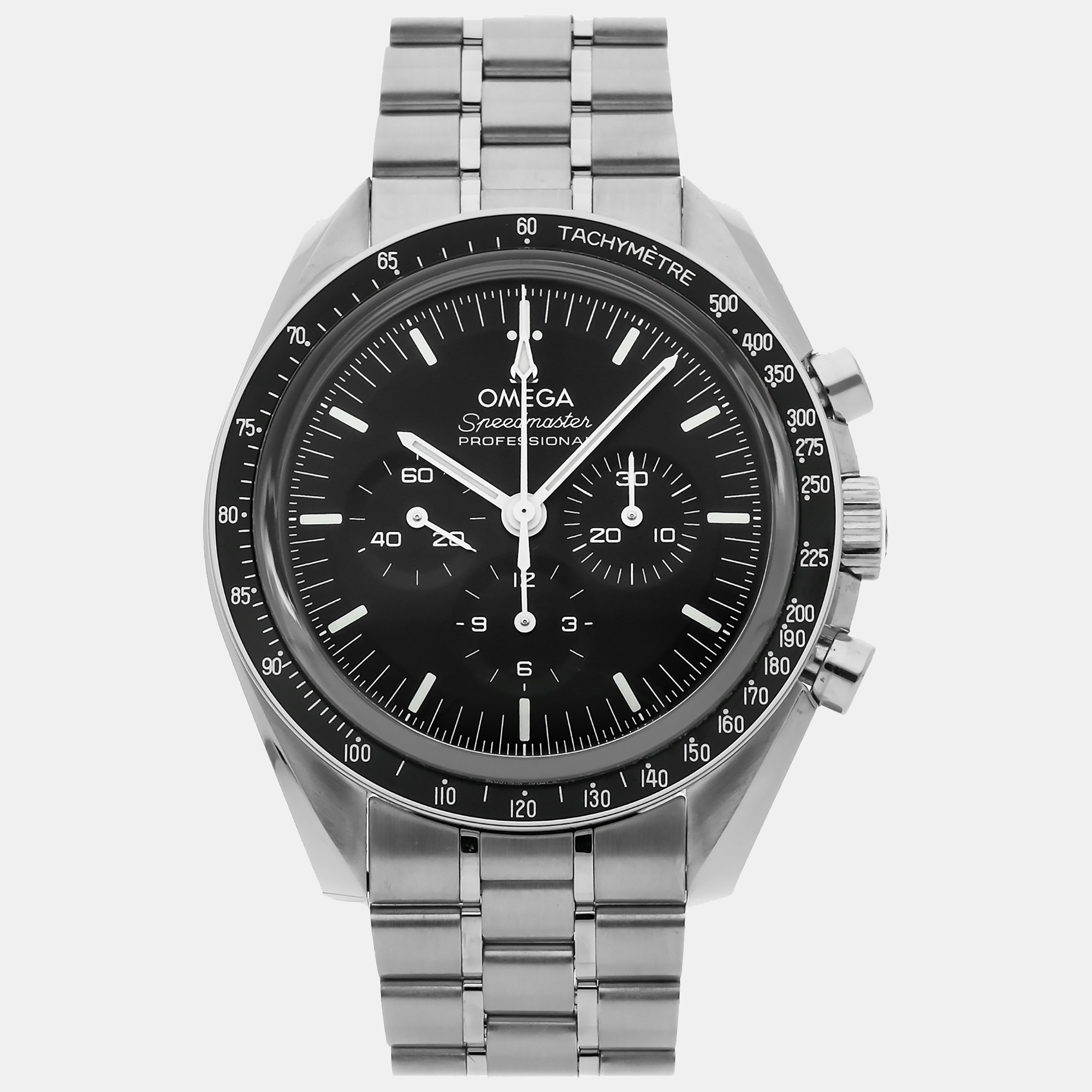 

Omega Black Stainless Steel Speedmaster 310.30.42.50.01.002 Manual Winding Men's Wristwatch 42 mm