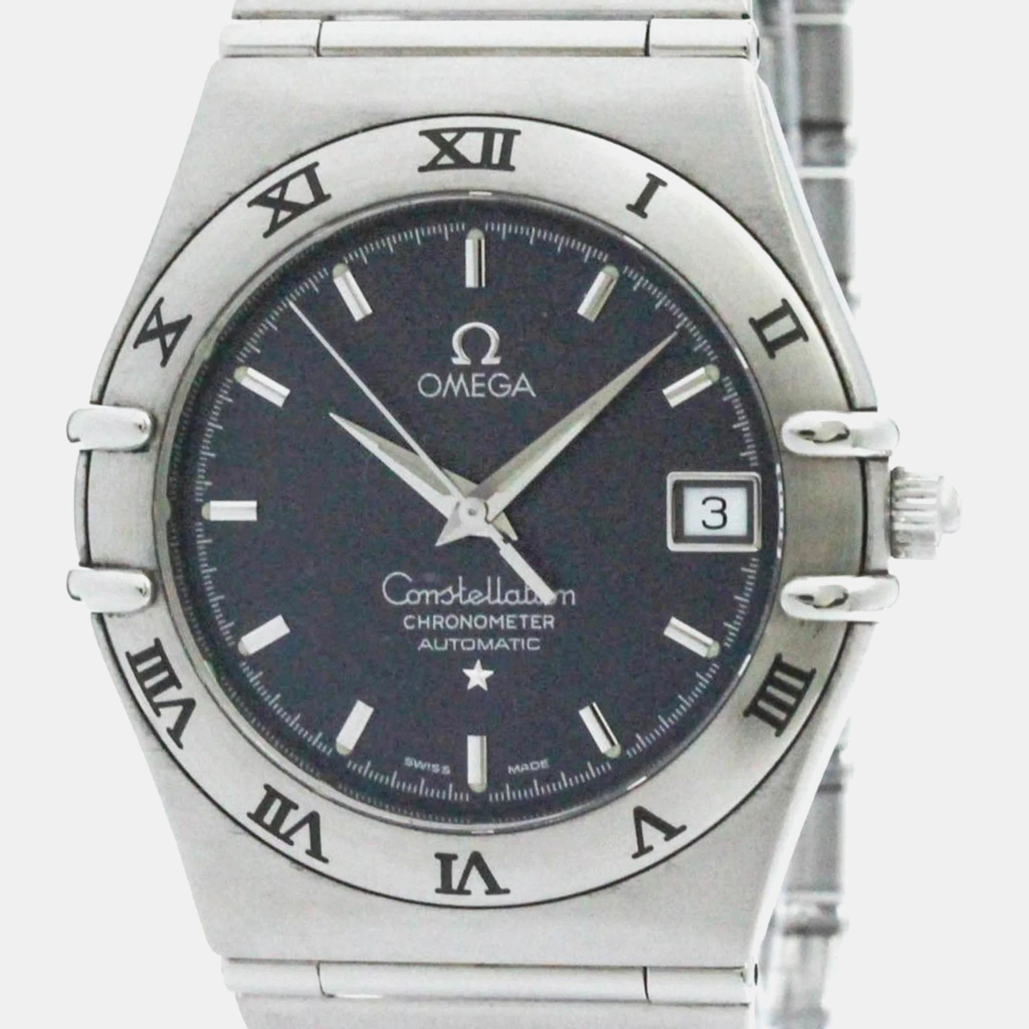 

Omega Grey Stainless Steel Constellation 1502.40 Automatic Men's Wristwatch 35 mm