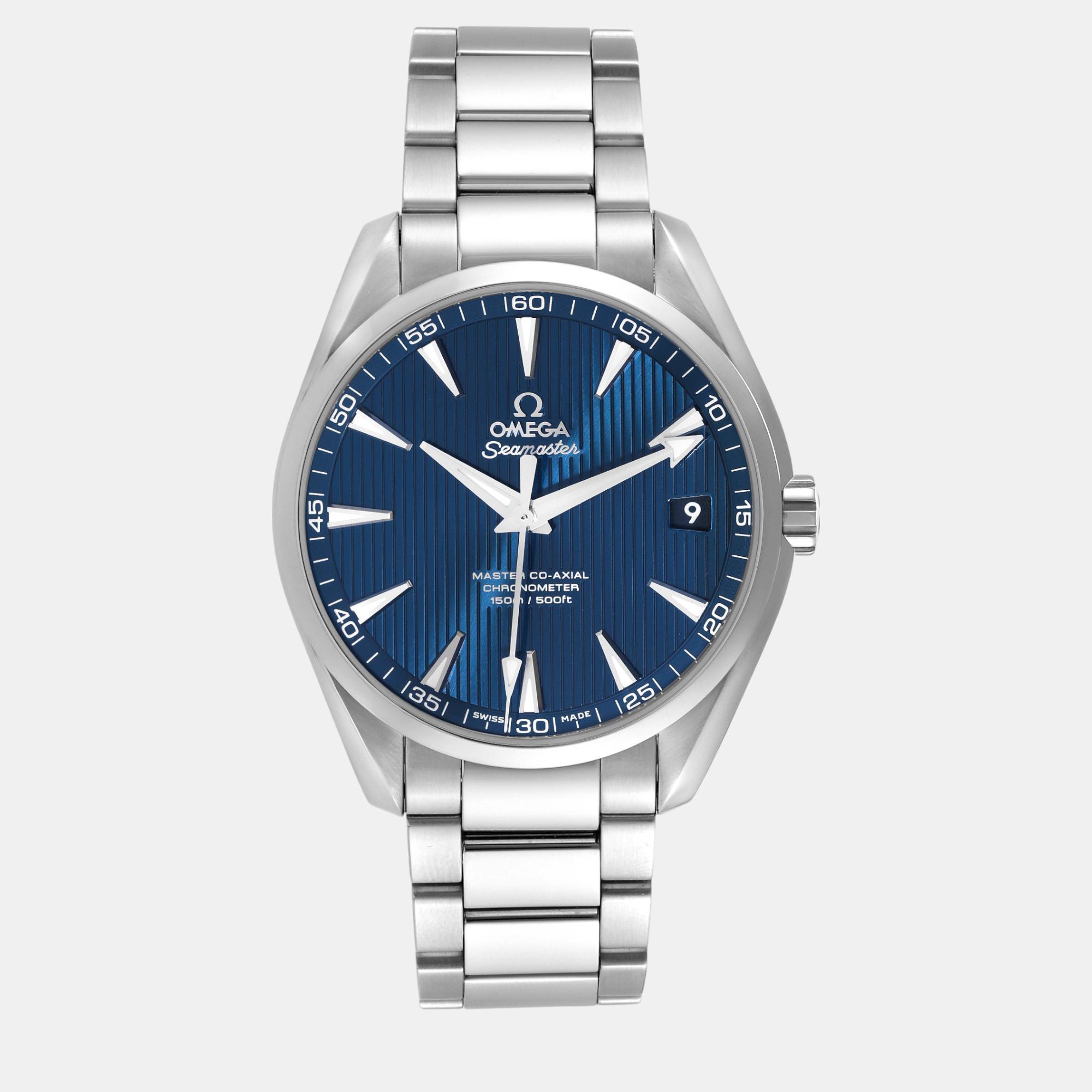 

Omega Blue Stainless Steel Seamaster Aqua Terra 231.10.42.21.03.003 Automatic Men's Wristwatch 41.5 mm