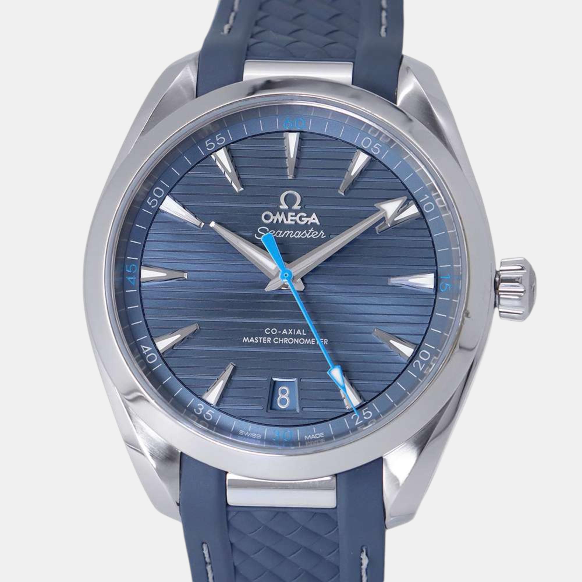 

Omega Blue Stainless Steel Seamaster Aqua Terra 220.12.41.21.03.002 Automatic Men's Wristwatch 41 mm