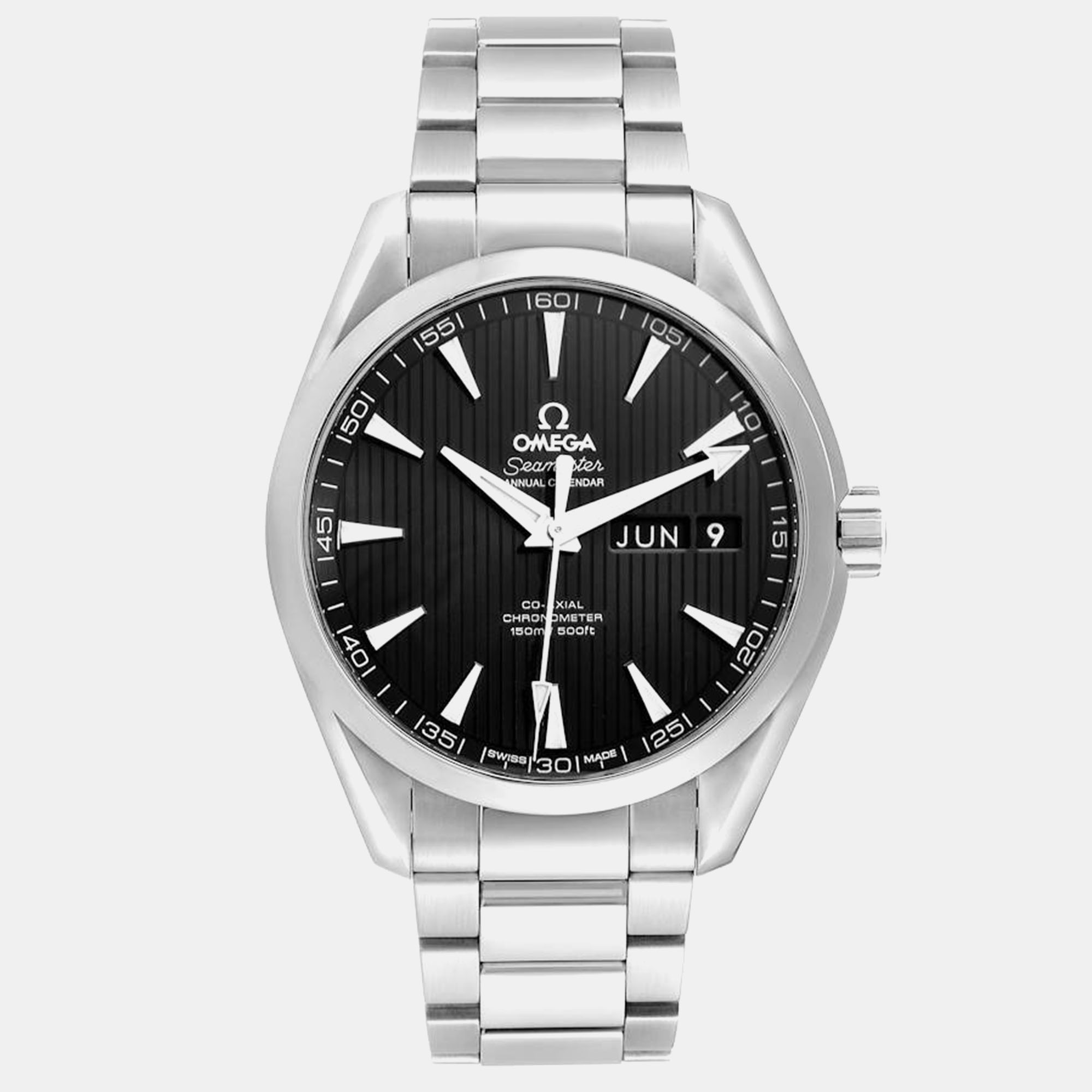 

Omega Black Stainless Steel Seamaster Aqua Terra 231.10.43.22.01.002 Automatic Men's Wristwatch 43 mm