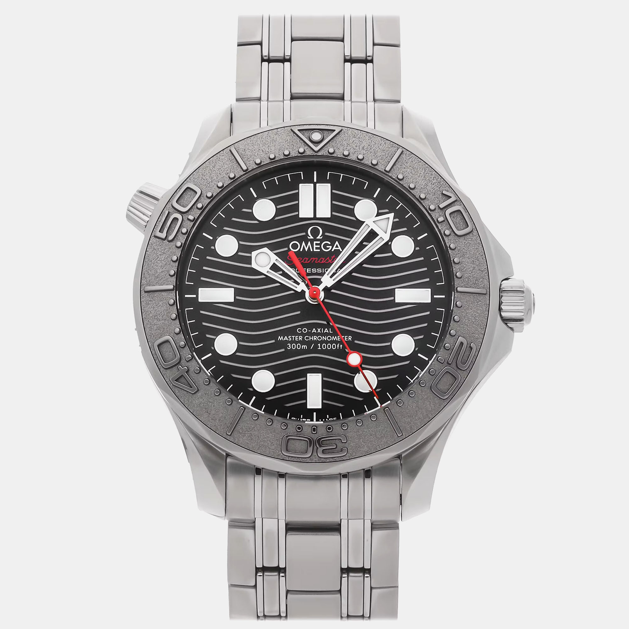 

Omega Black Stainless Steel Seamaster Automatic Men's Wristwatch 42 mm