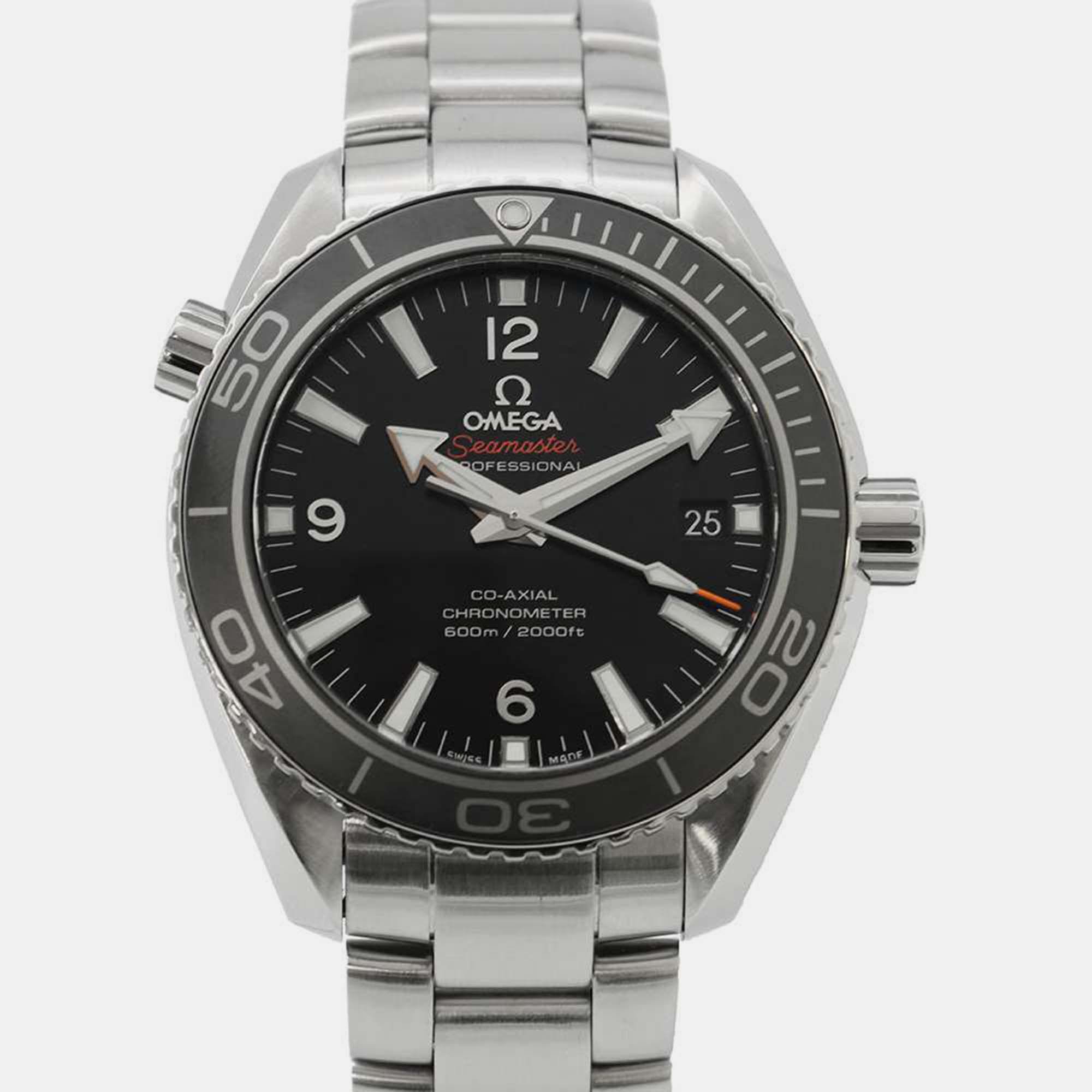 

Omega Black Stainless Steel Seamaster Planet Ocean 232.30.42.21.01.001 Automatic Men's Wristwatch 42 mm