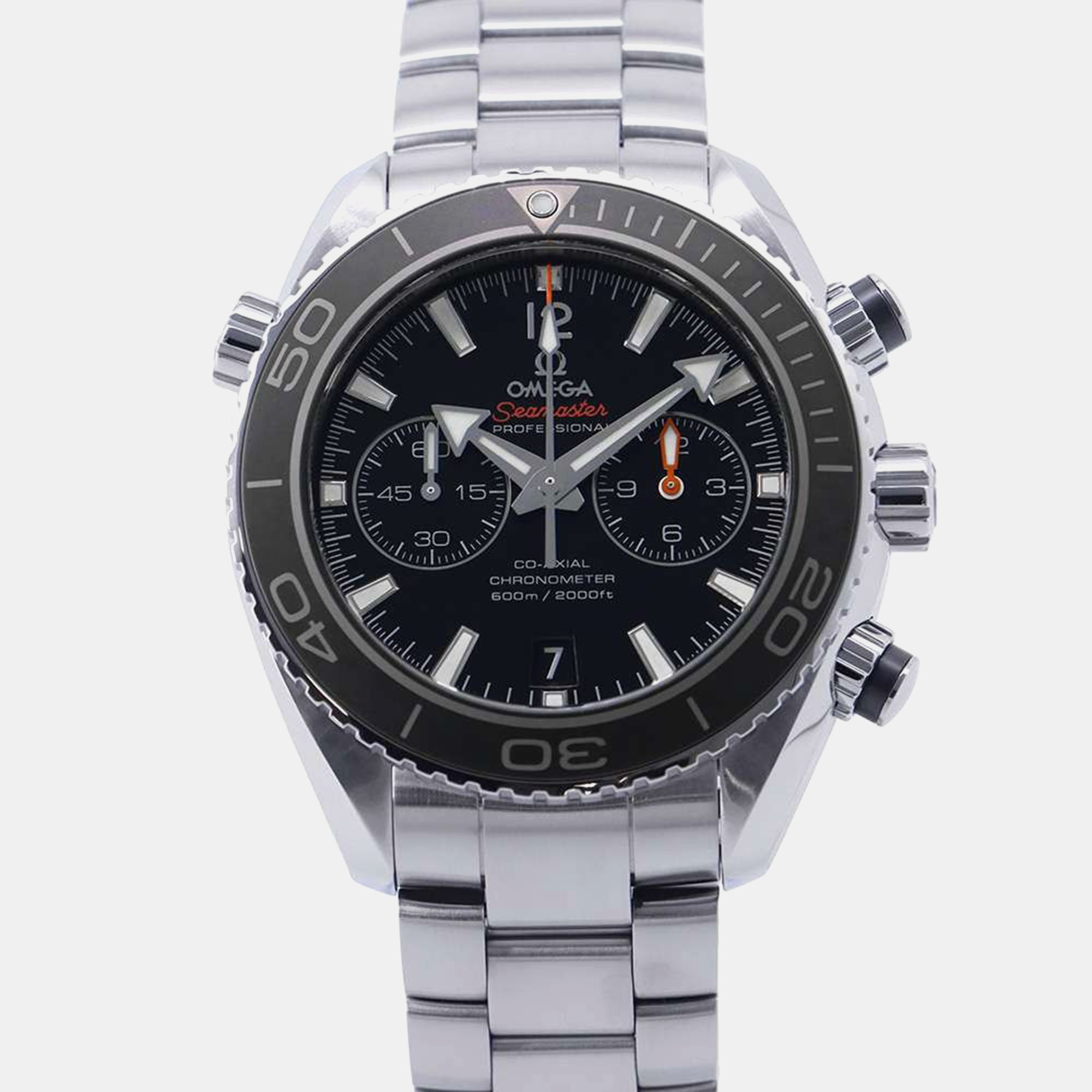 

Omega Black Stainless Steel Seamaster Planet Ocean