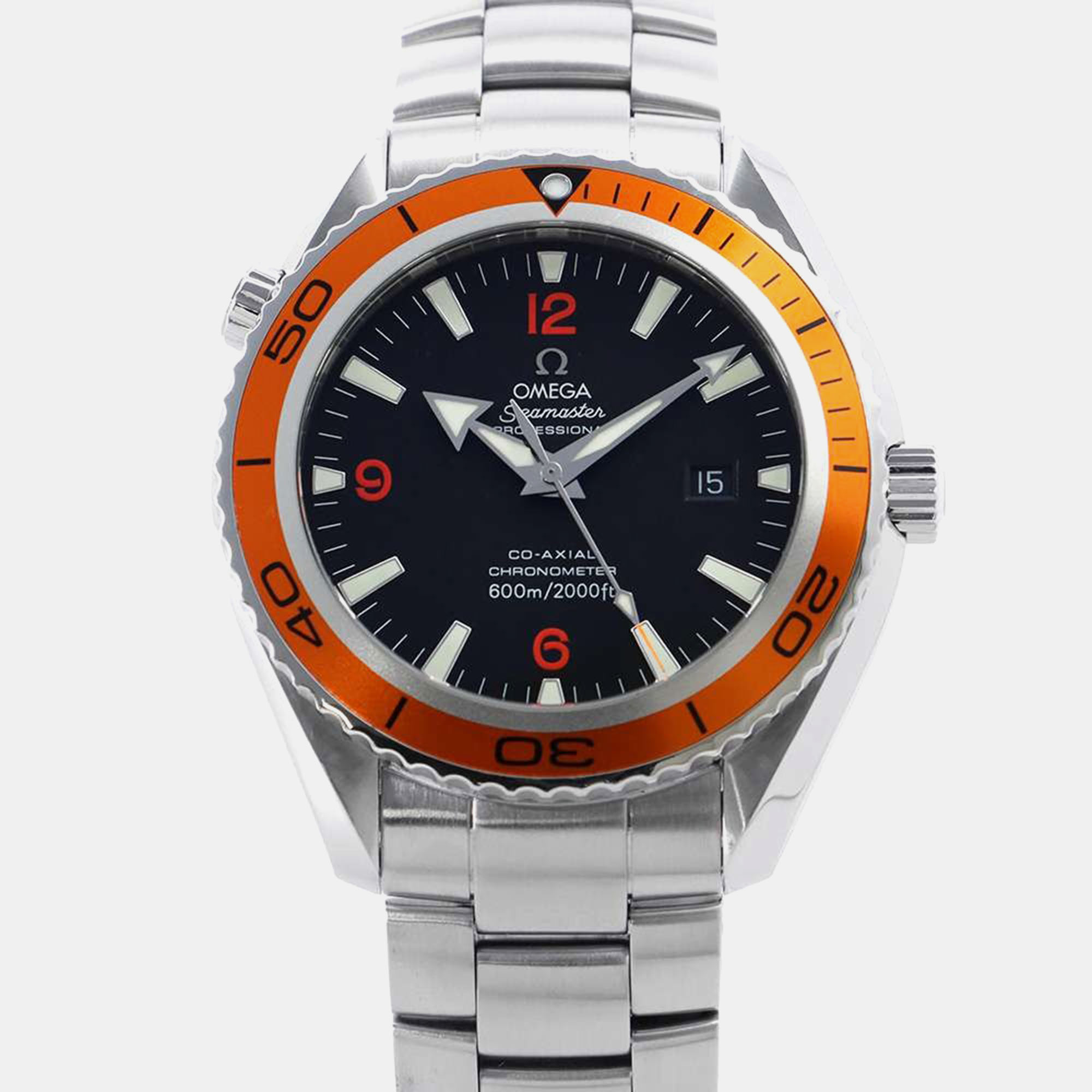 

Omega Black Dial Seamaster600 Planet Ocean Stainless Steel Watch .5 mm