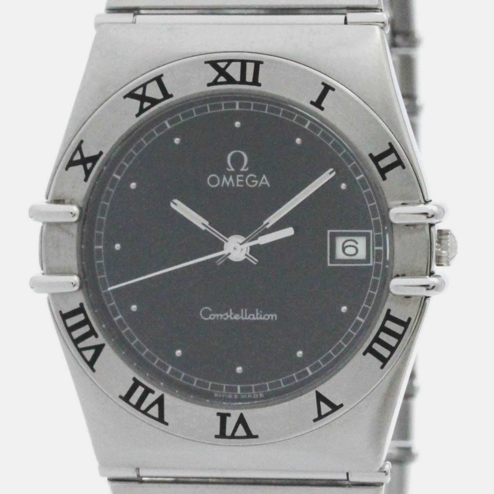 

Omega Constellation Stainless Steel Quartz Mens Watch 396.1070, Black