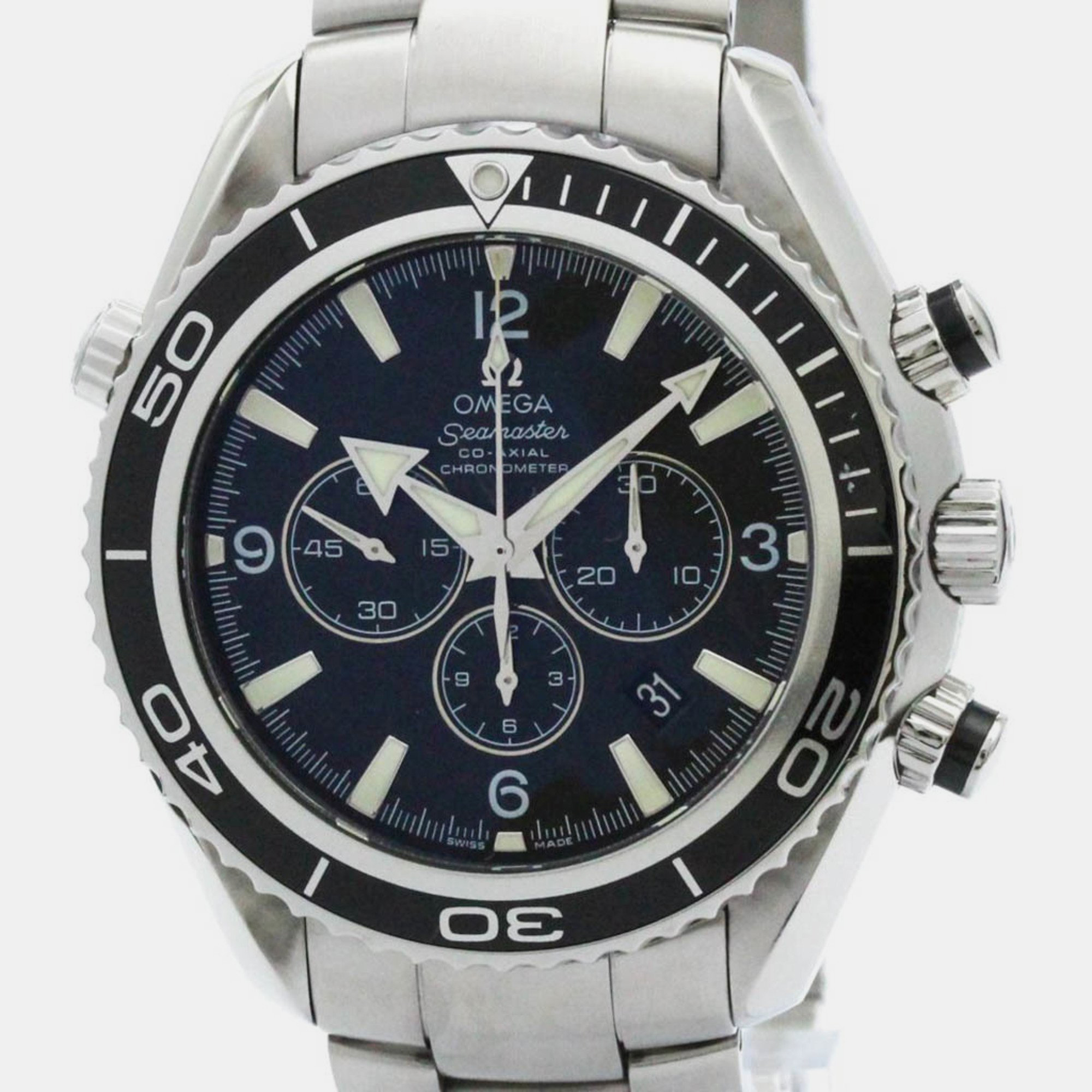 

Omega Seamaster Planet Ocean 600M Chronograph Watch 2210.50, Black