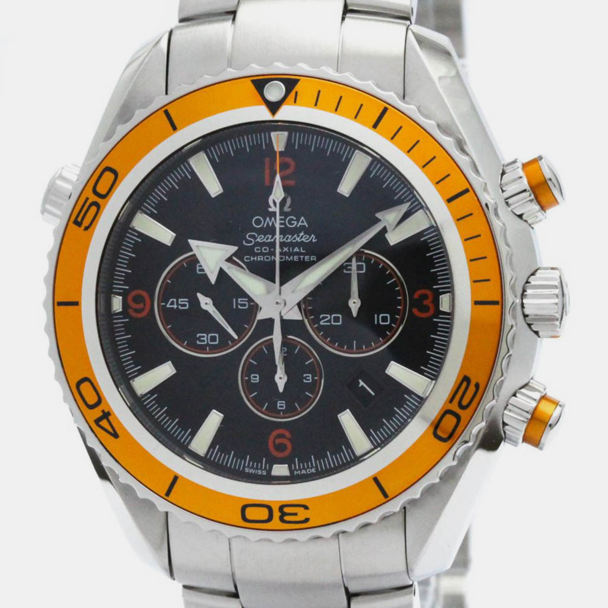 

Omega Seamaster Planet Ocean Chronograph Steel Watch 2218.50, Black