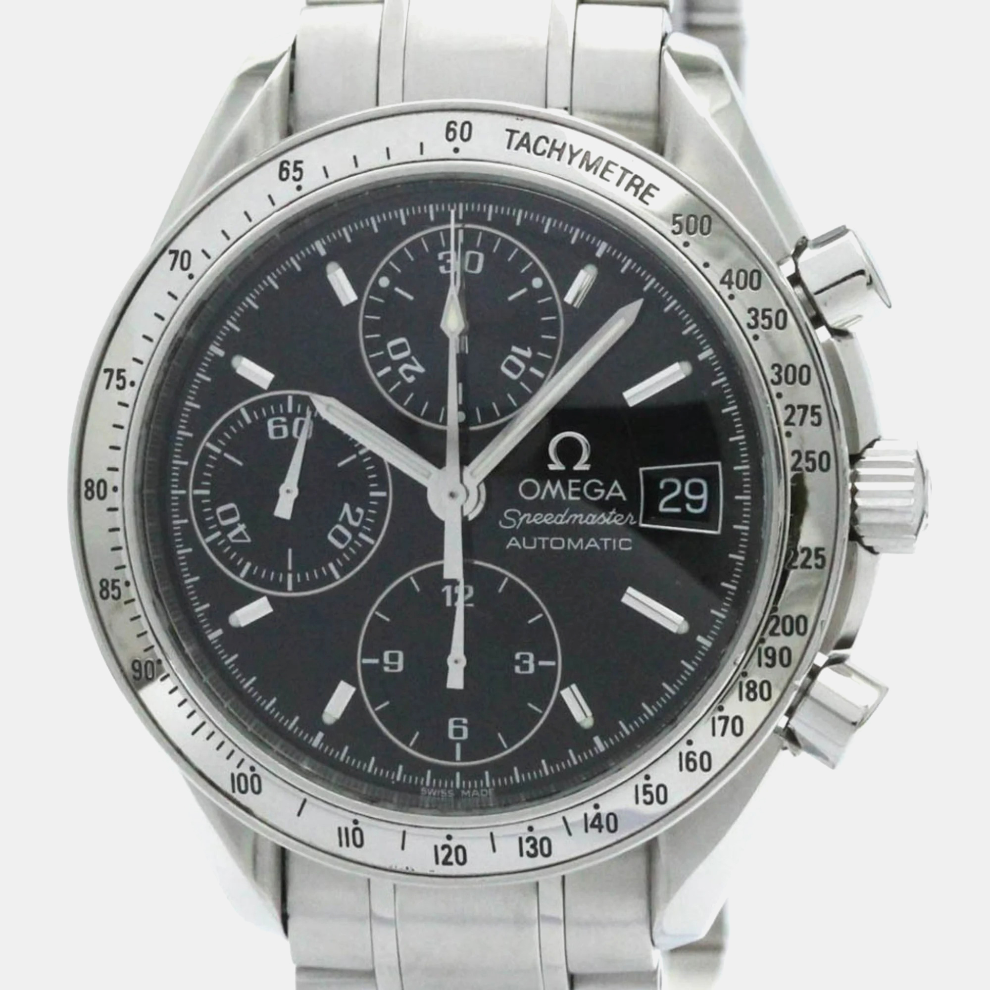 

Omega Speedmaster Date Steel Automatic Men's Watch 39 mm, Black