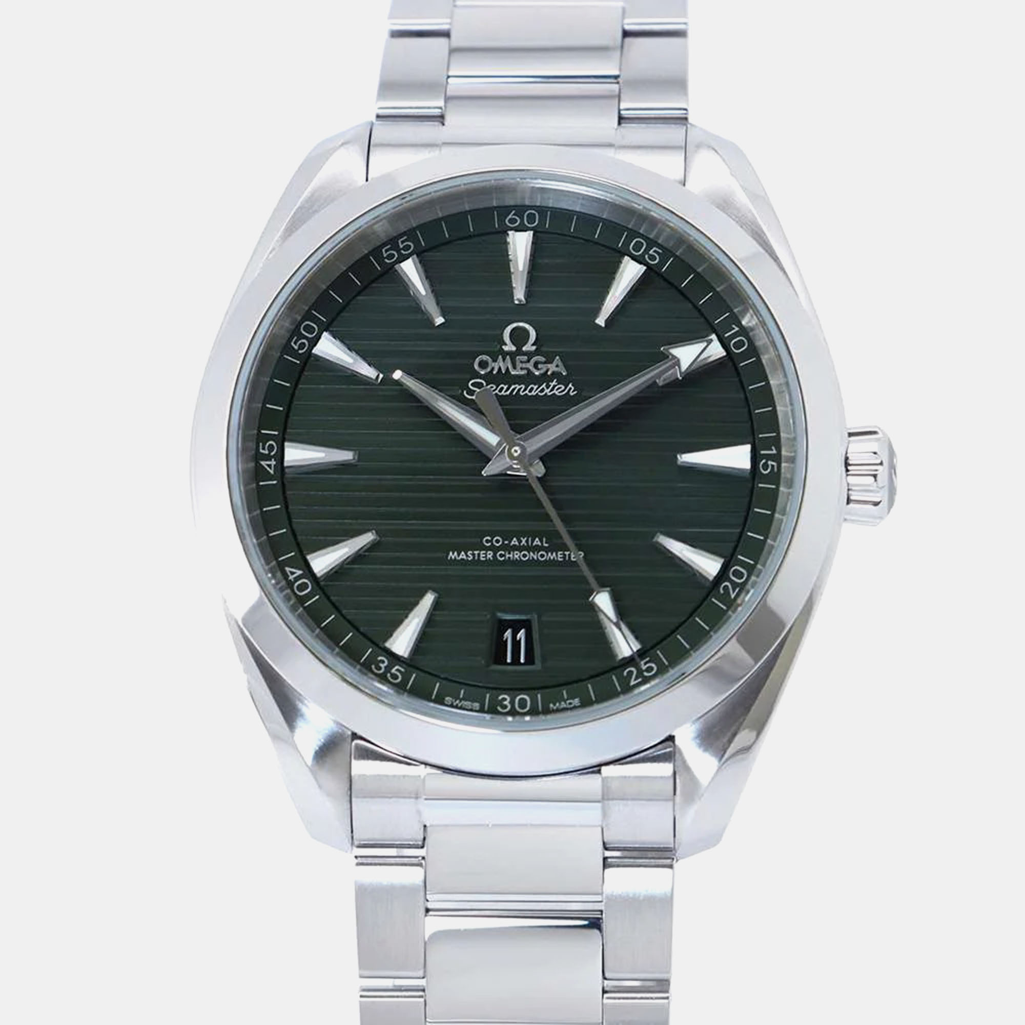 

Omega Green Stainless Steel Seamaster Aqua Terra 220.10.41.21.10.001 Automatic Men's Wristwatch 41 mm