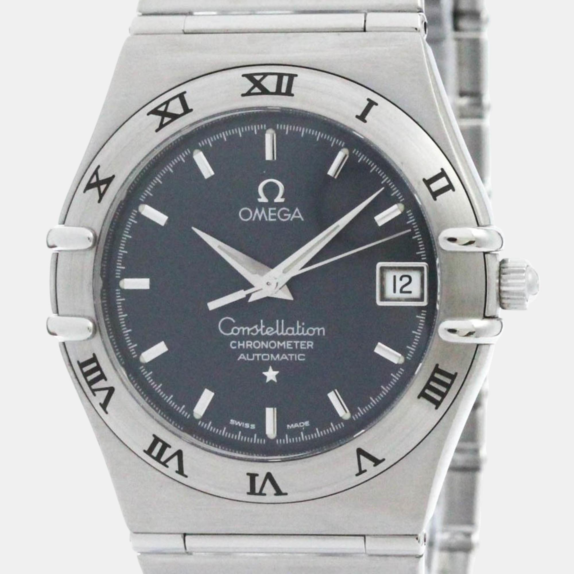 

Omega Grey Stainless Steel Constellation 1502.40 Automatic Men's Wristwatch 35 mm