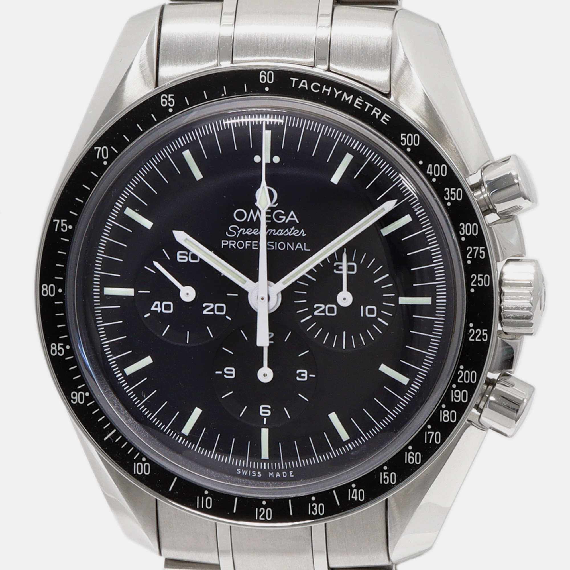 

Omega Black Stainless Steel Speedmaster Automatic Men's Wristwatch 42 mm