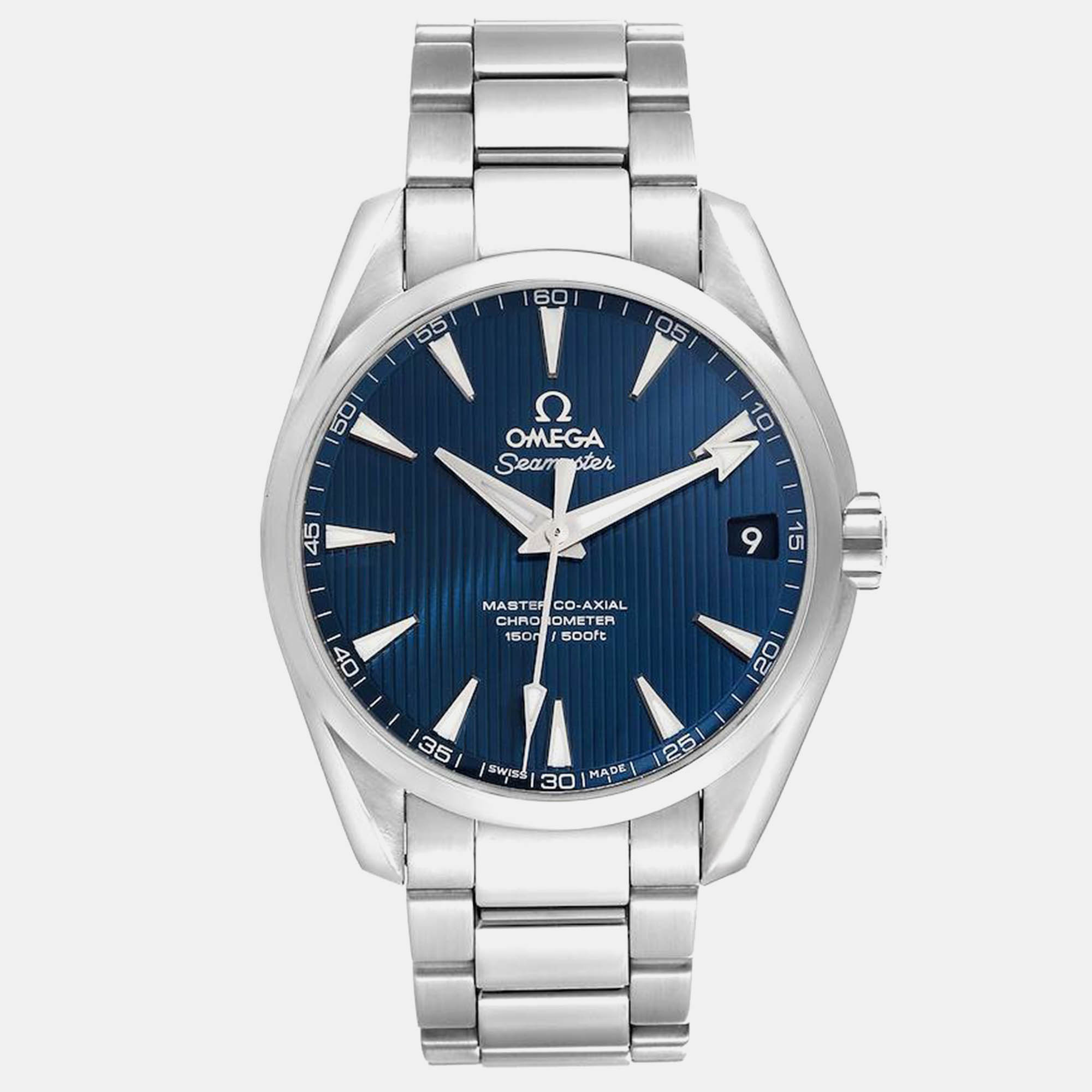 

Omega Blue Stainless Steel Seamaster Aqua Terra 231.10.39.21.03.002 Automatic Men's Wristwatch 38.5 mm