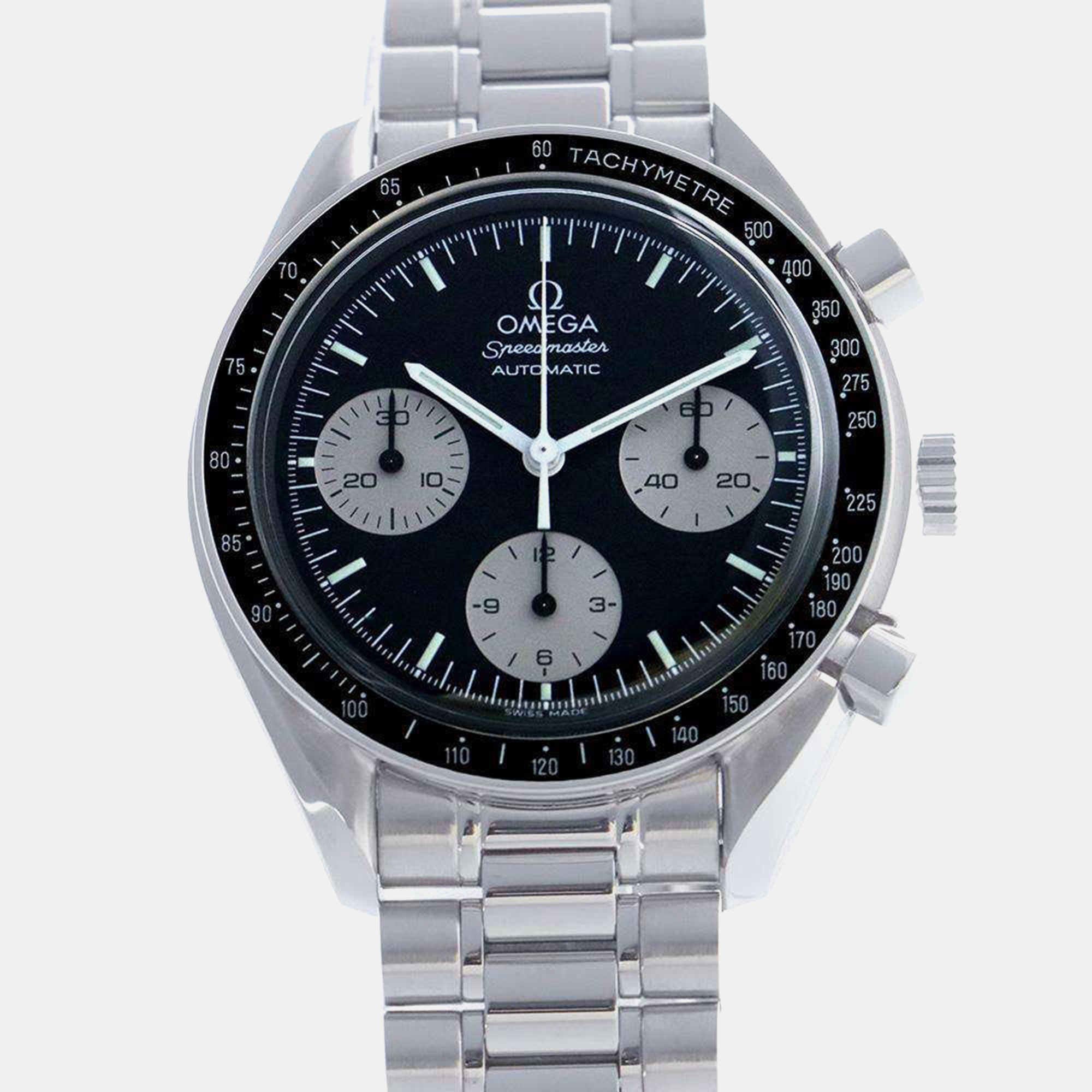 

Omega Black Dial Stainless Steel Speedmaster Chronograph Watch