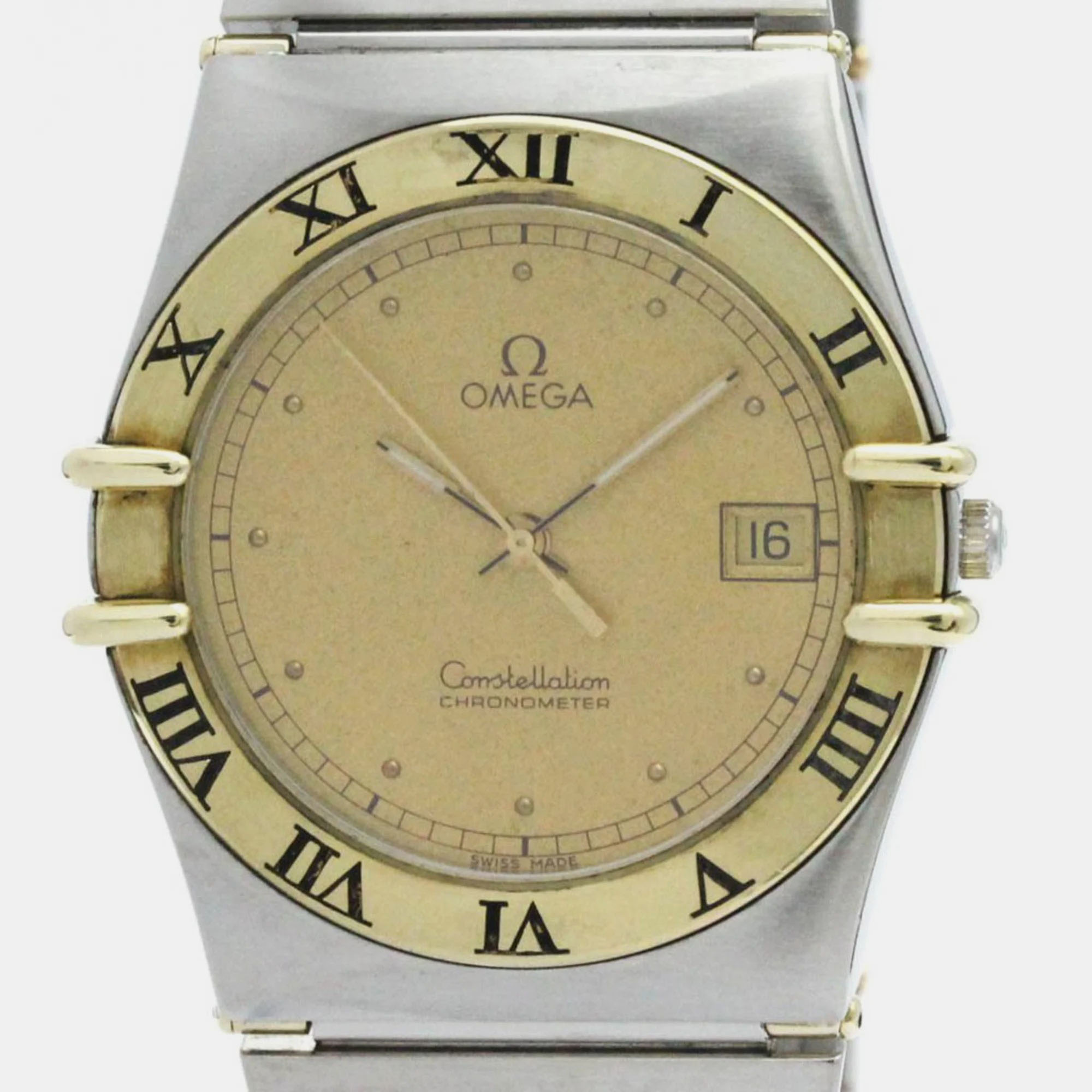 

Omega 18K Gold Steel Constellation Men's Watch 33 mm