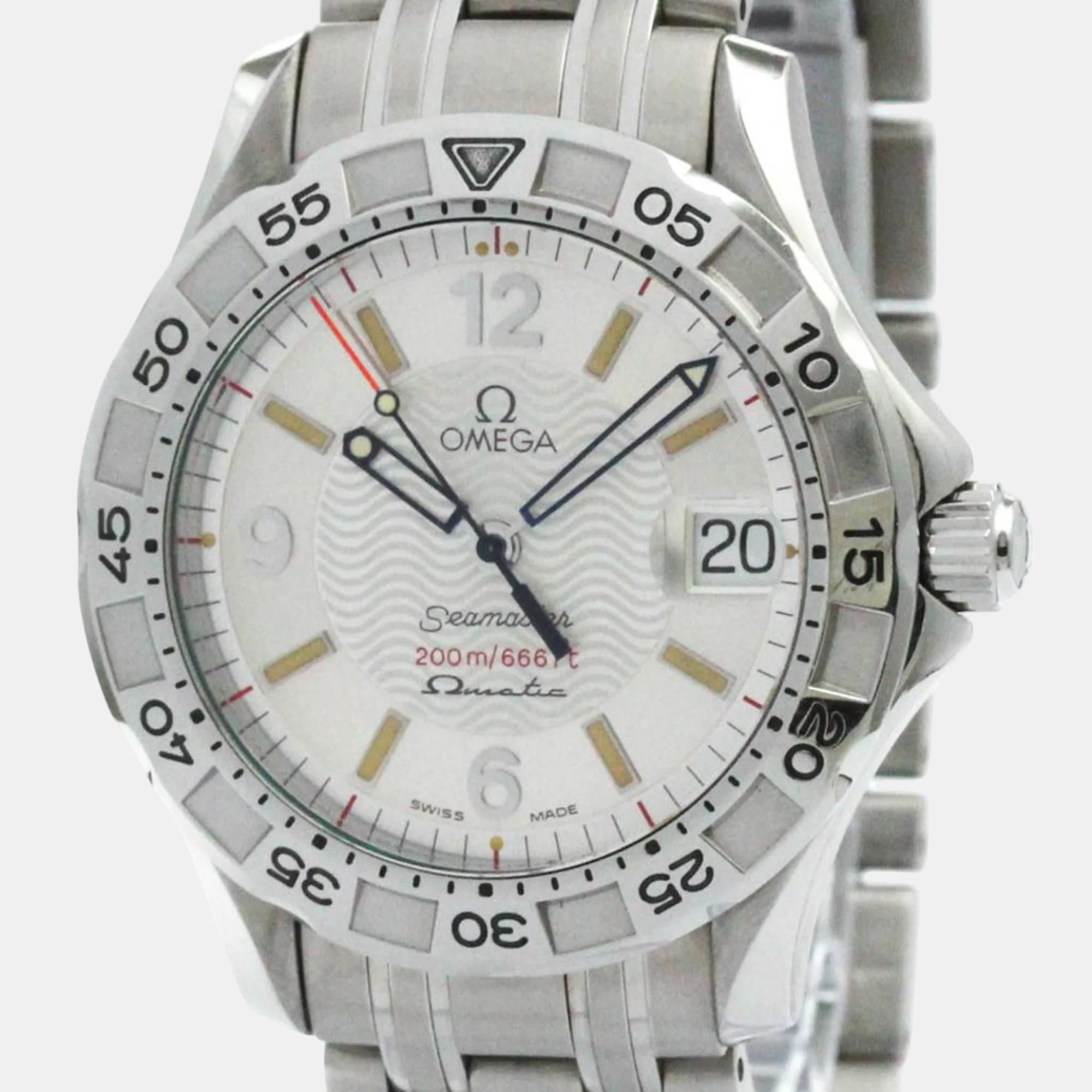 

Omega Seamaster Omegamatic Steel Auto Quartz Watch, Silver