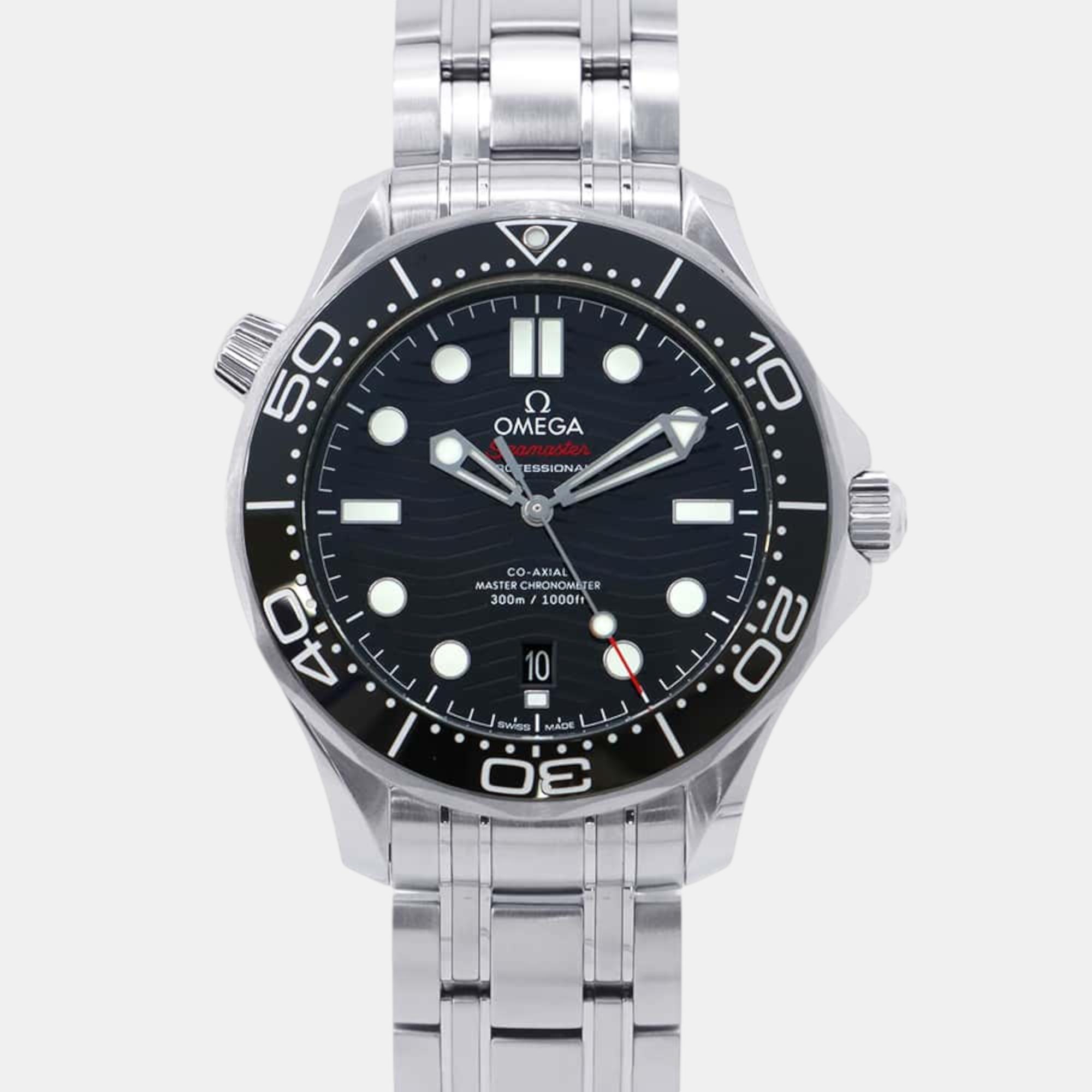 

Omega Black Stainless Steel Seamaster Diver 210.30.42.20.01.001 Automatic Men's Wristwatch 42 mm