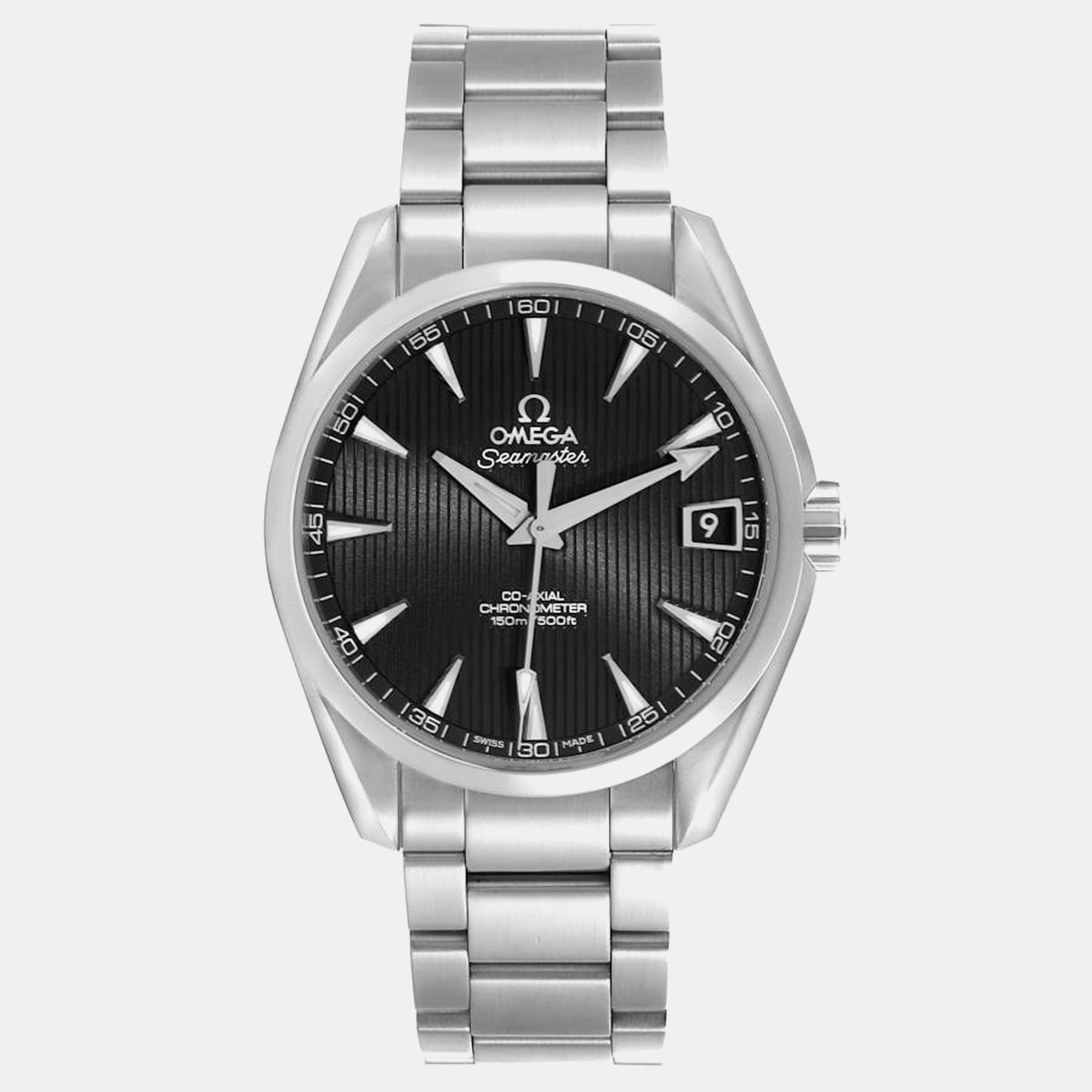 

Omega Black Stainless Steel Seamaster Aqua Terra 231.10.39.21.01.001 Automatic Men's Wristwatch 38.5 mm