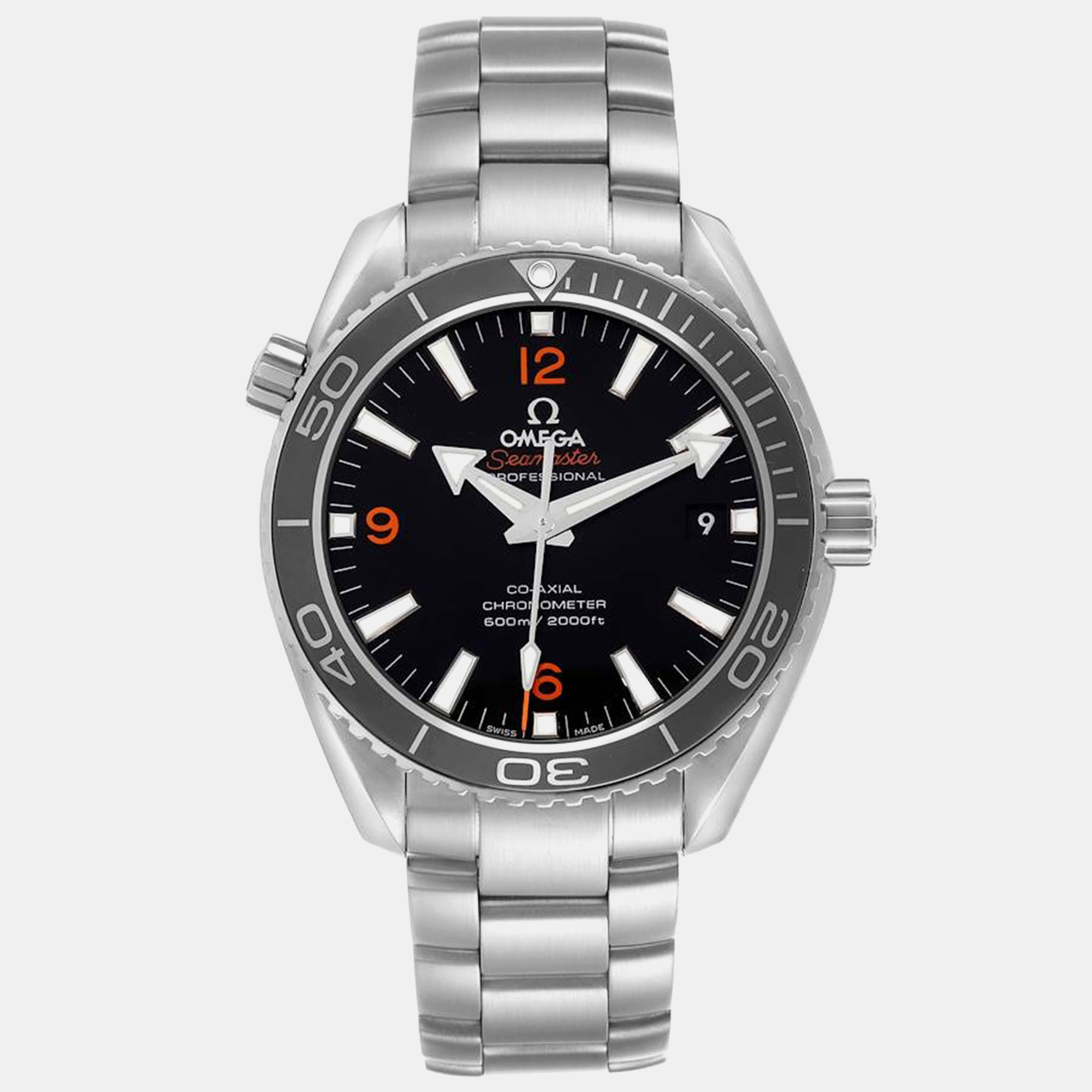 

Omega Black Stainless Steel Seamaster Planet Ocean 232.30.42.21.01.003 Automatic Men's Wristwatch 42 mm