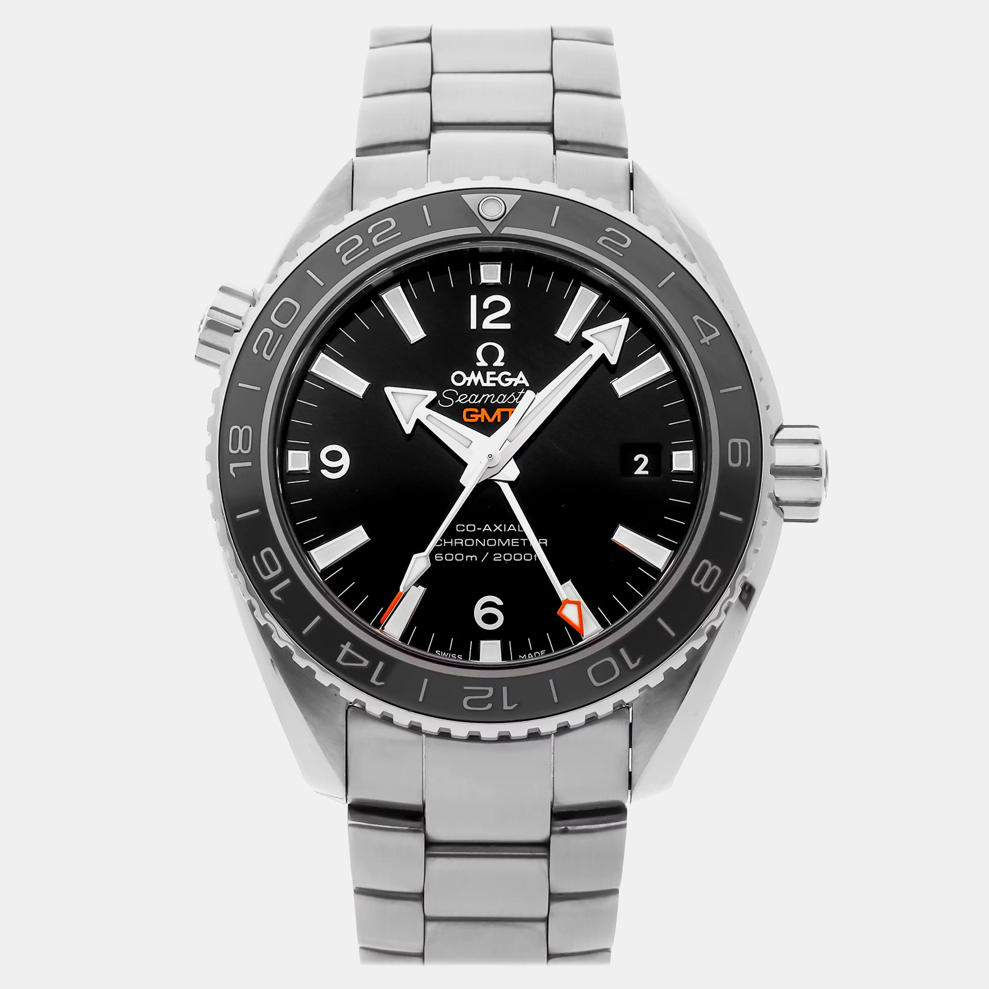 

Omega Black Stainless Steel Seamaster Planet Ocean 232.32.44.22.01.001 Automatic Men's Wristwatch 43 mm