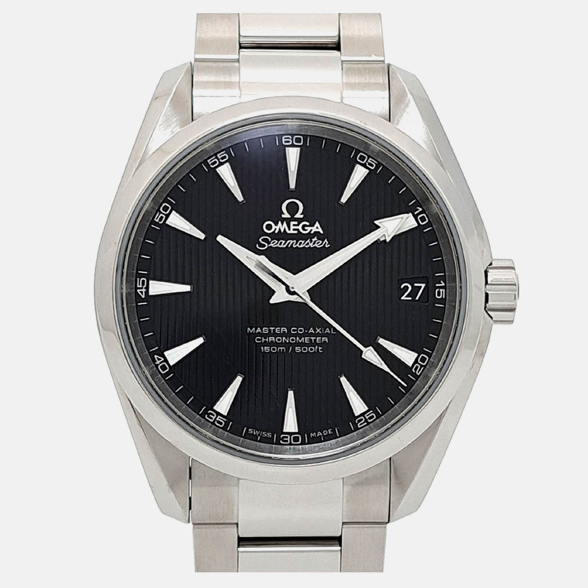 

Omega Black Stainless Steel Seamaster 231.10.39.21.01.002 Automatic Men's Wristwatch 38 mm