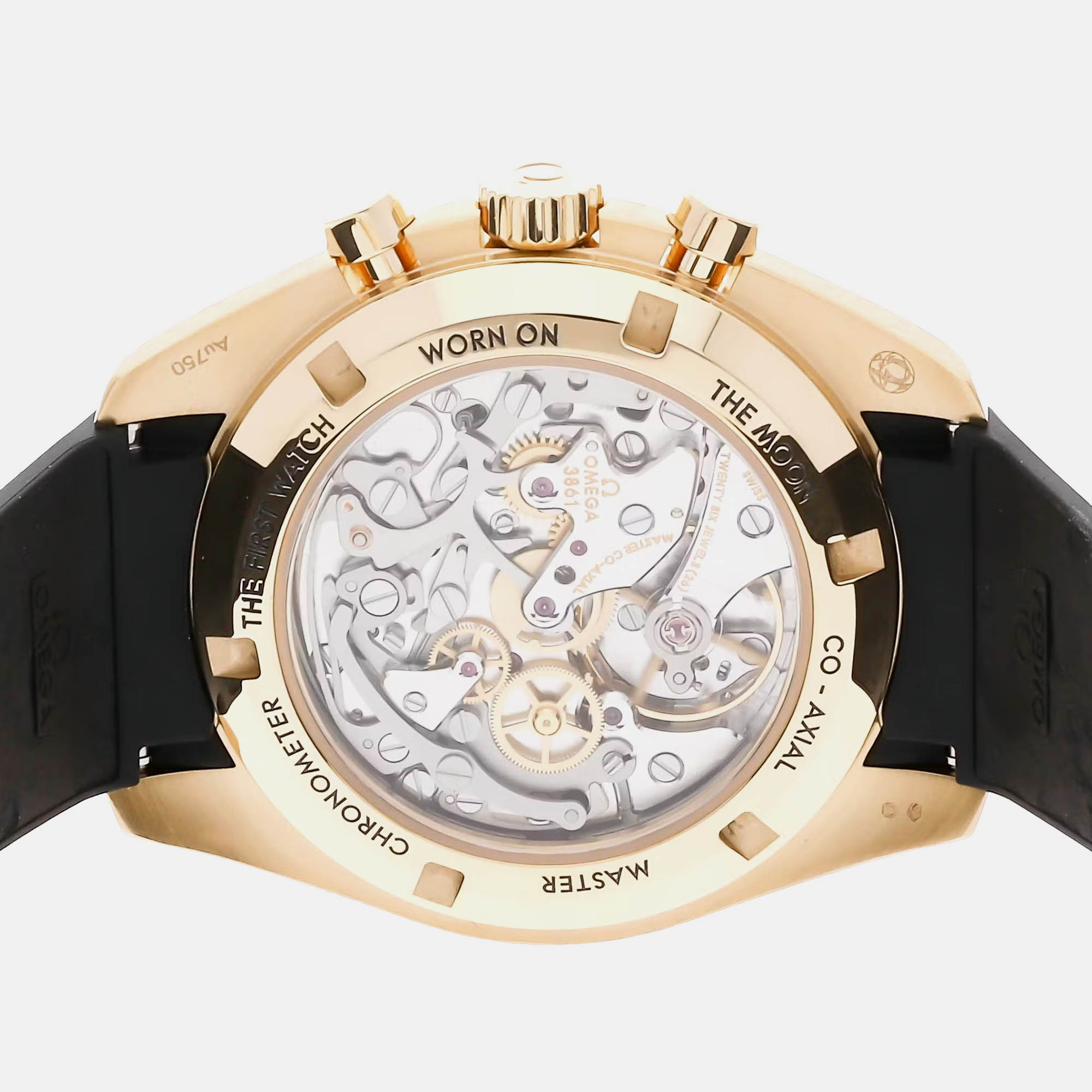 Omega Gold 18k Yellow Gold Speedmaster Moonwatch 310.62.42.50.99.001 Manual Winding Men`s Wristwatch 42 mm 