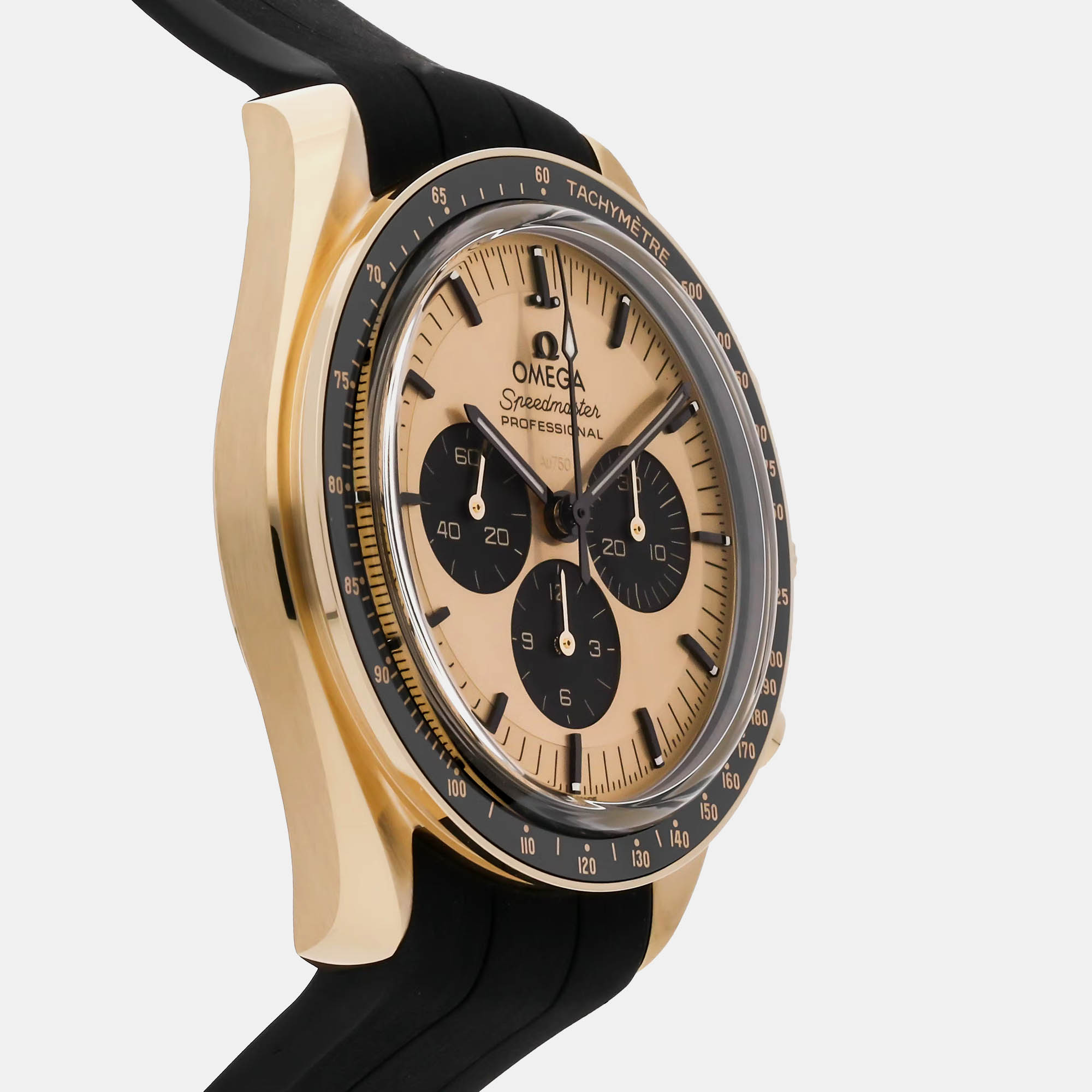 Omega Gold 18k Yellow Gold Speedmaster Moonwatch 310.62.42.50.99.001 Manual Winding Men`s Wristwatch 42 mm 
