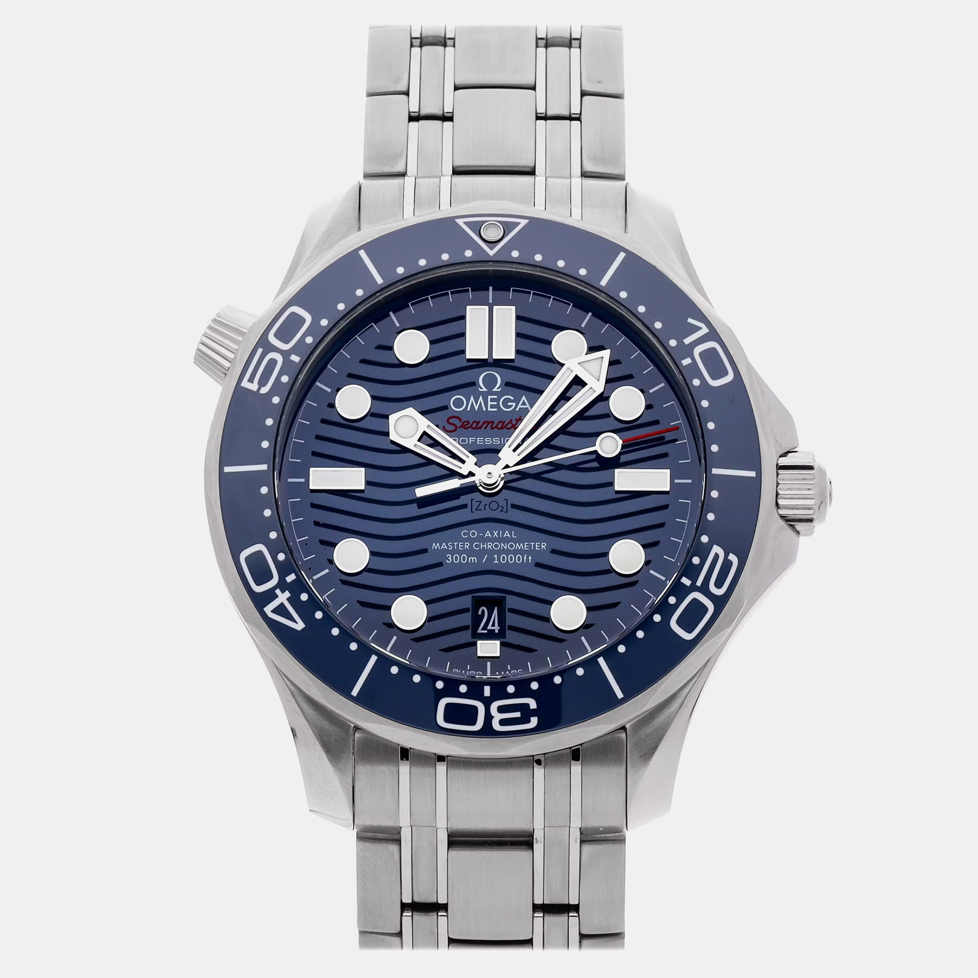 

Omega Blue Stainless Steel Seamaster 210.30.42.20.03.001 Automatic Men's Wristwatch 42 mm