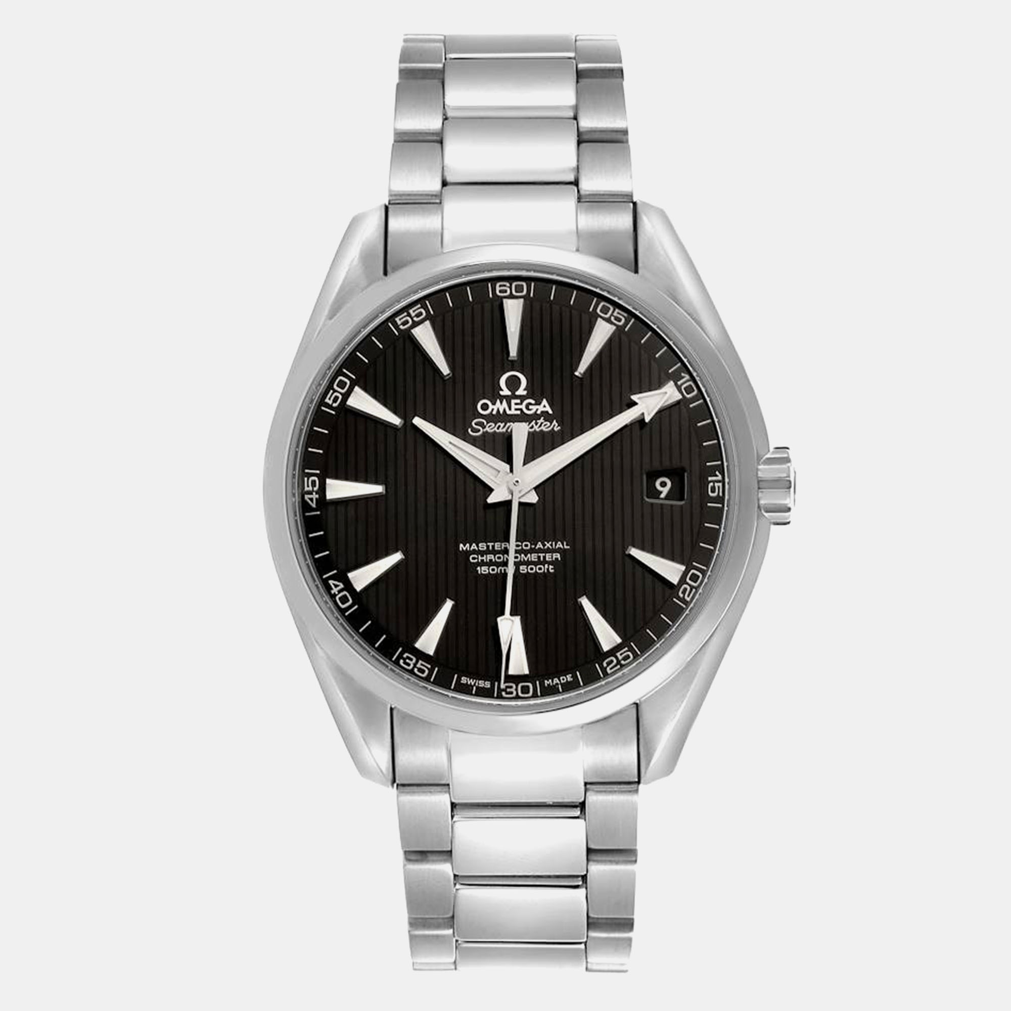 

Omega Black Stainless Steel Seamaster Aqua Terra Automatic Men's Wristwatch 41.5 mm