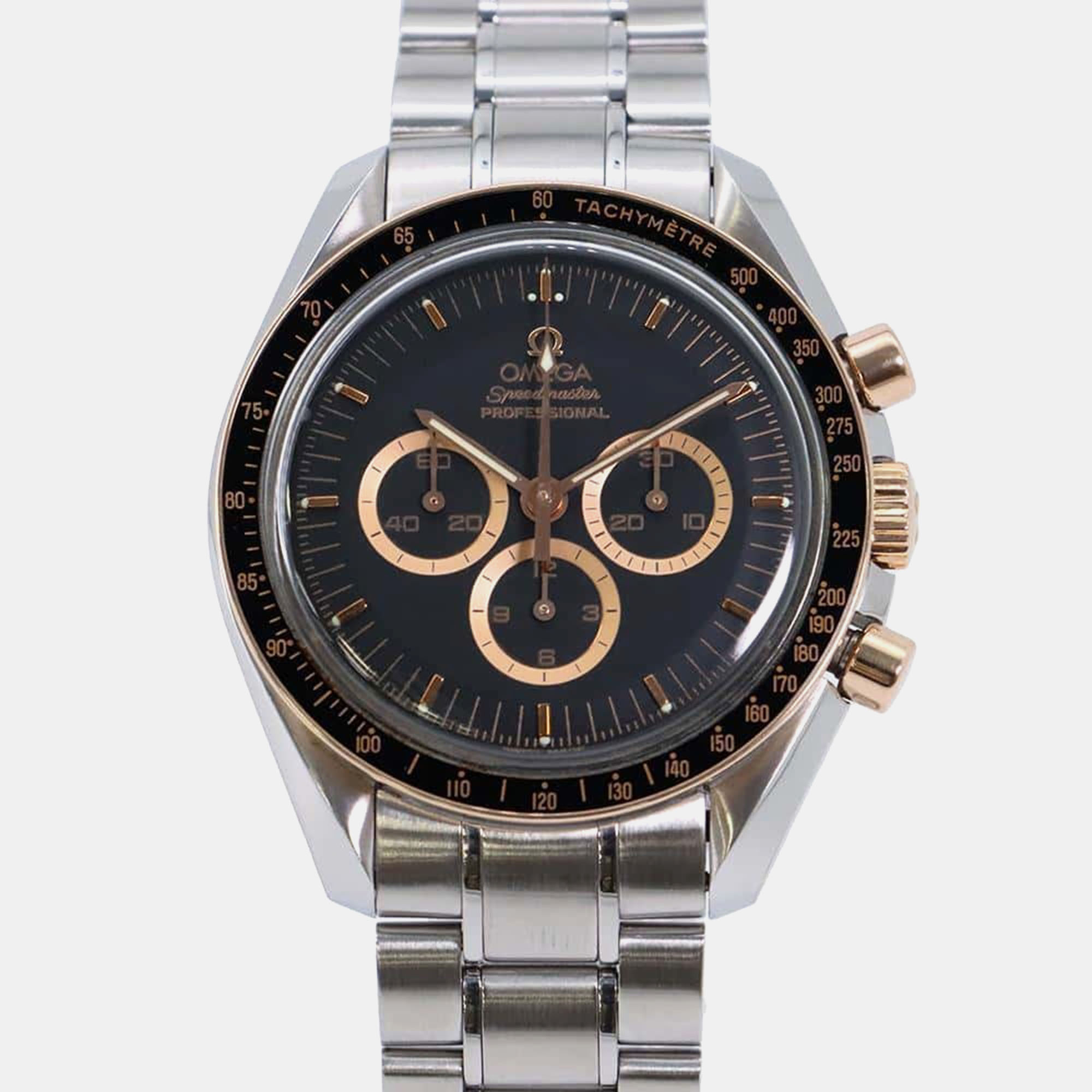 

Omega Black Dial Stainless Steel Speedmaster Apollo 15 W42Mm