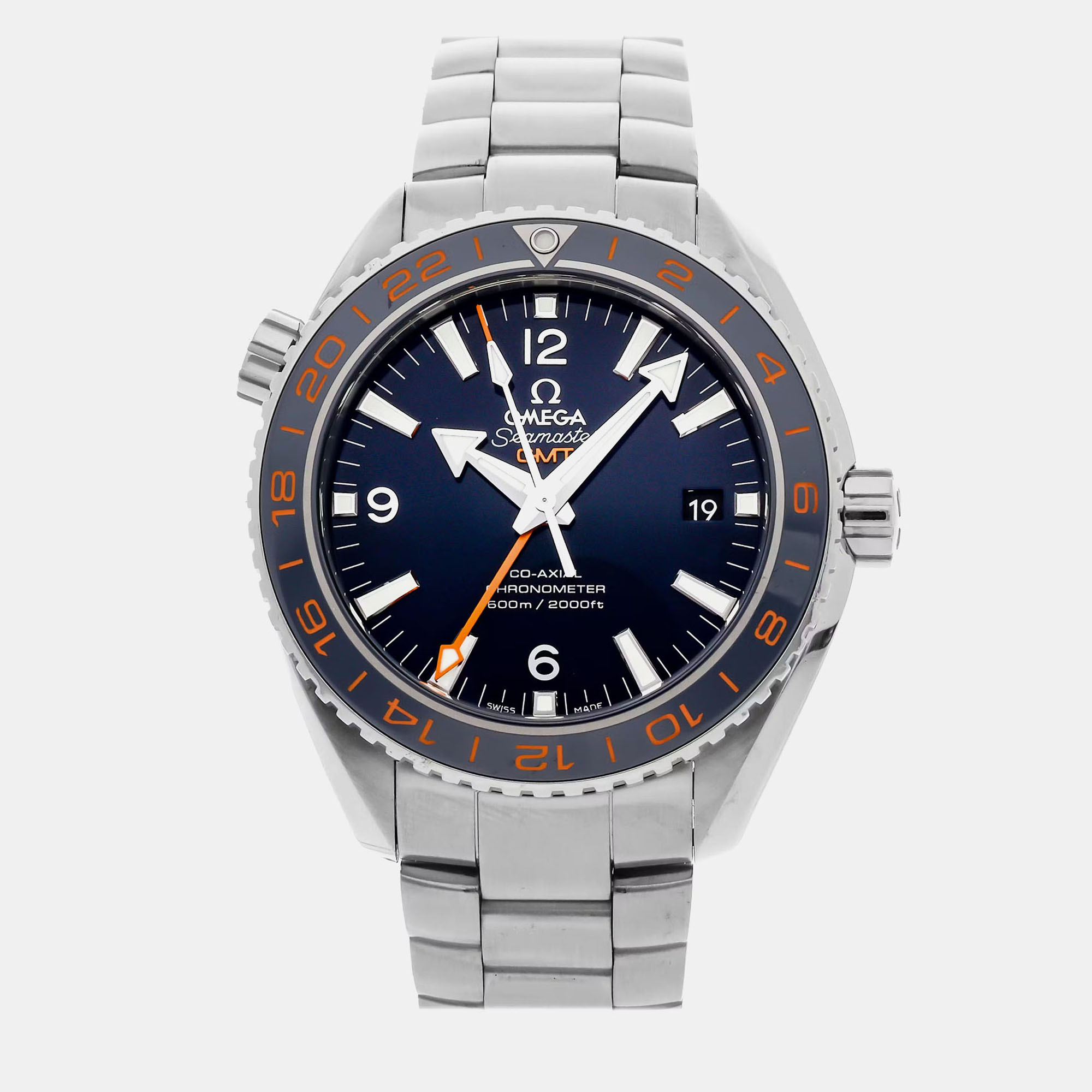 

Pre-Owned Omega Seamaster Planet Ocean 600M GMT "GoodPlanet" 232.30.44.22.03.001, Blue