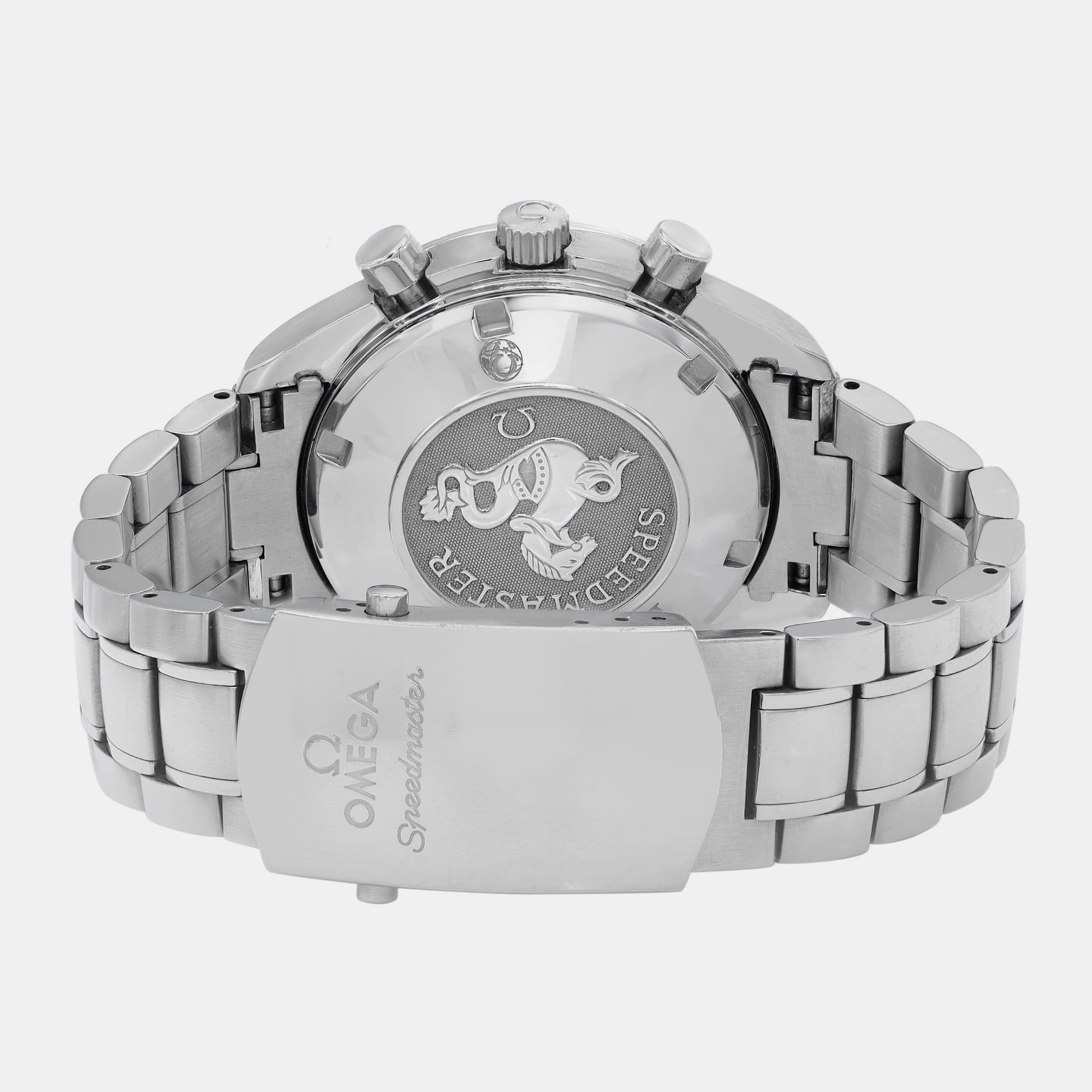 Omega Black Stainless Steel Speedmaster 3210.51.00 Automatic Men`s Wristwatch 40 mm 