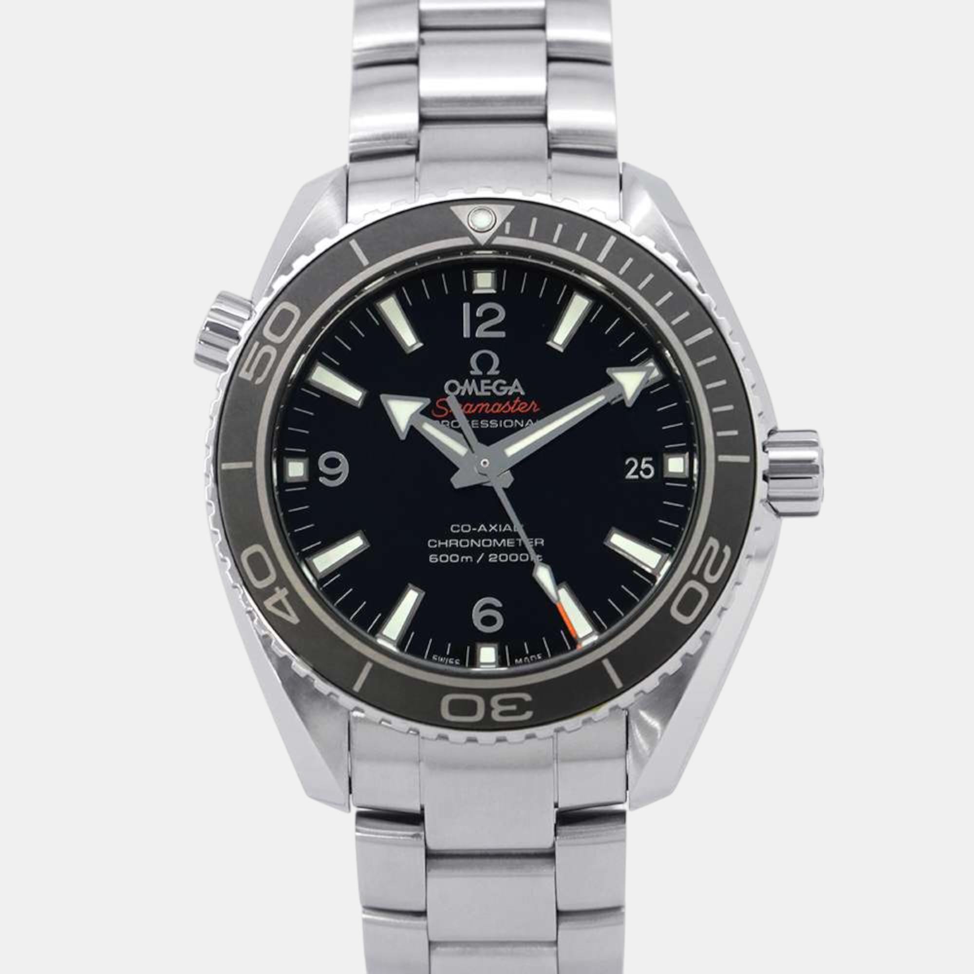 

Omega Black Stainless Steel Seamaster Planet Ocean 232.30.42.21.01.001 Automatic Men's Wristwatch 42 mm