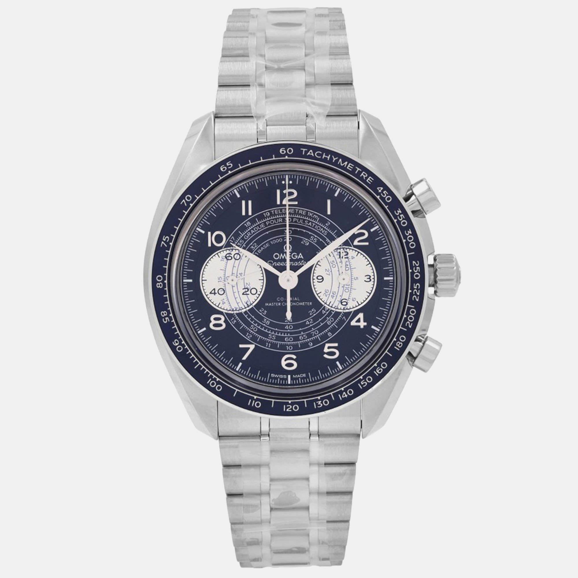 

Omega Speedmaster Chronoscope Steel Blue Dial Men's Watch 43 mm, Silver