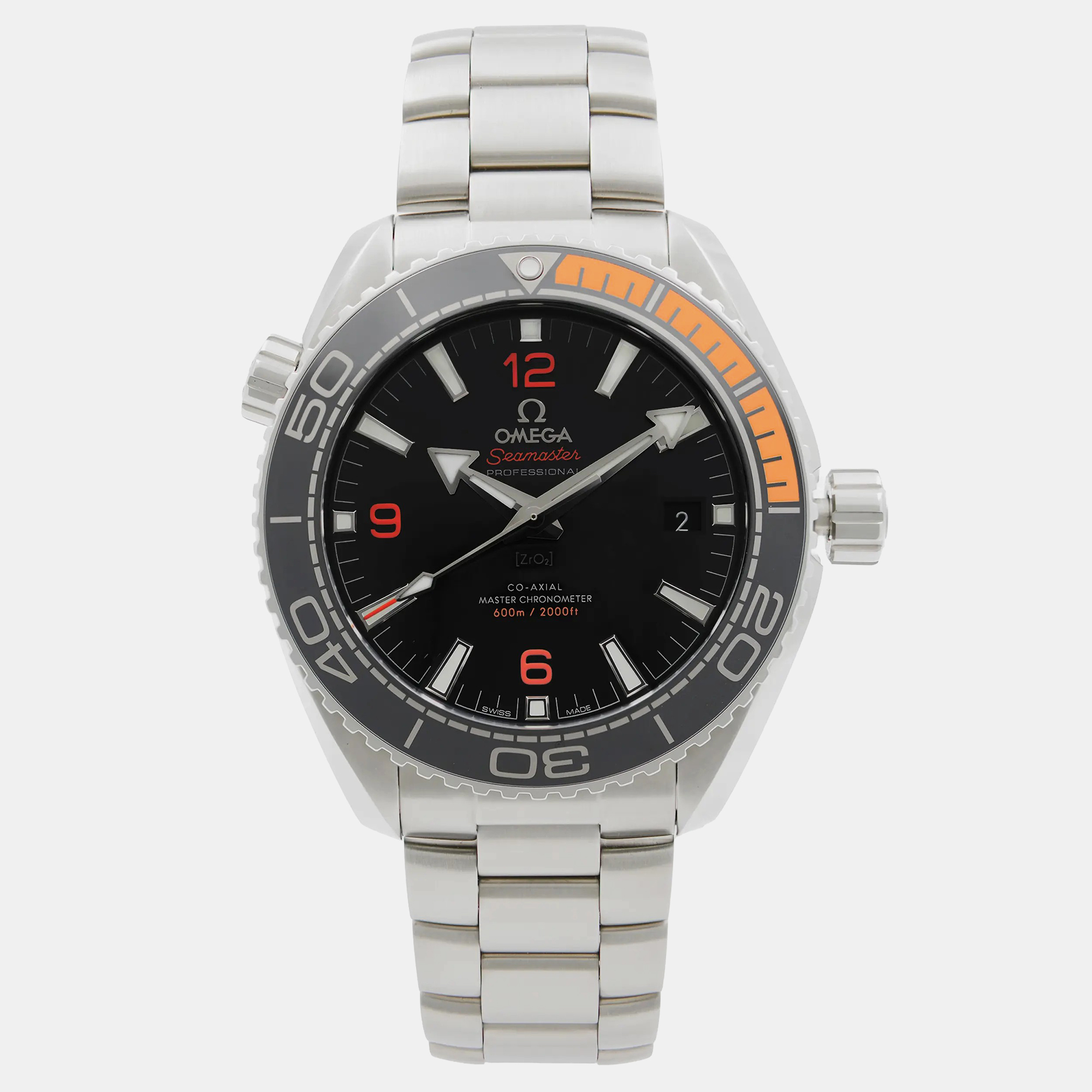 

Omega Black Stainless Steel Seamaster Planet Ocean