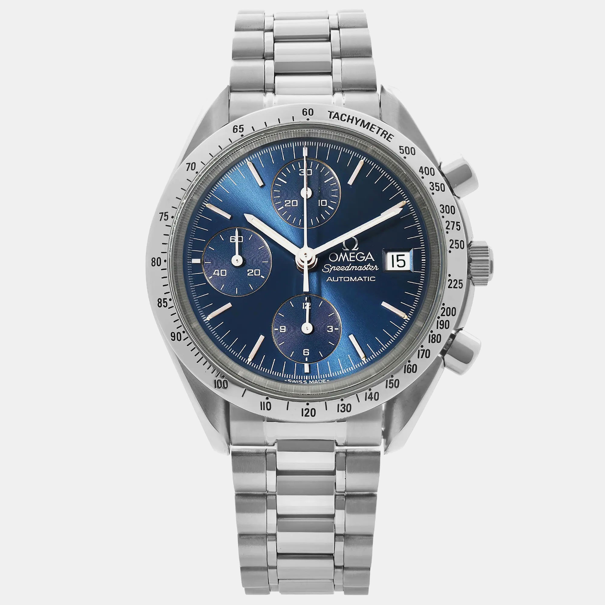 

Omega Blue Stainless Steel Speedmaster 3511.80.00 Automatic Men's Wristwatch 39 mm