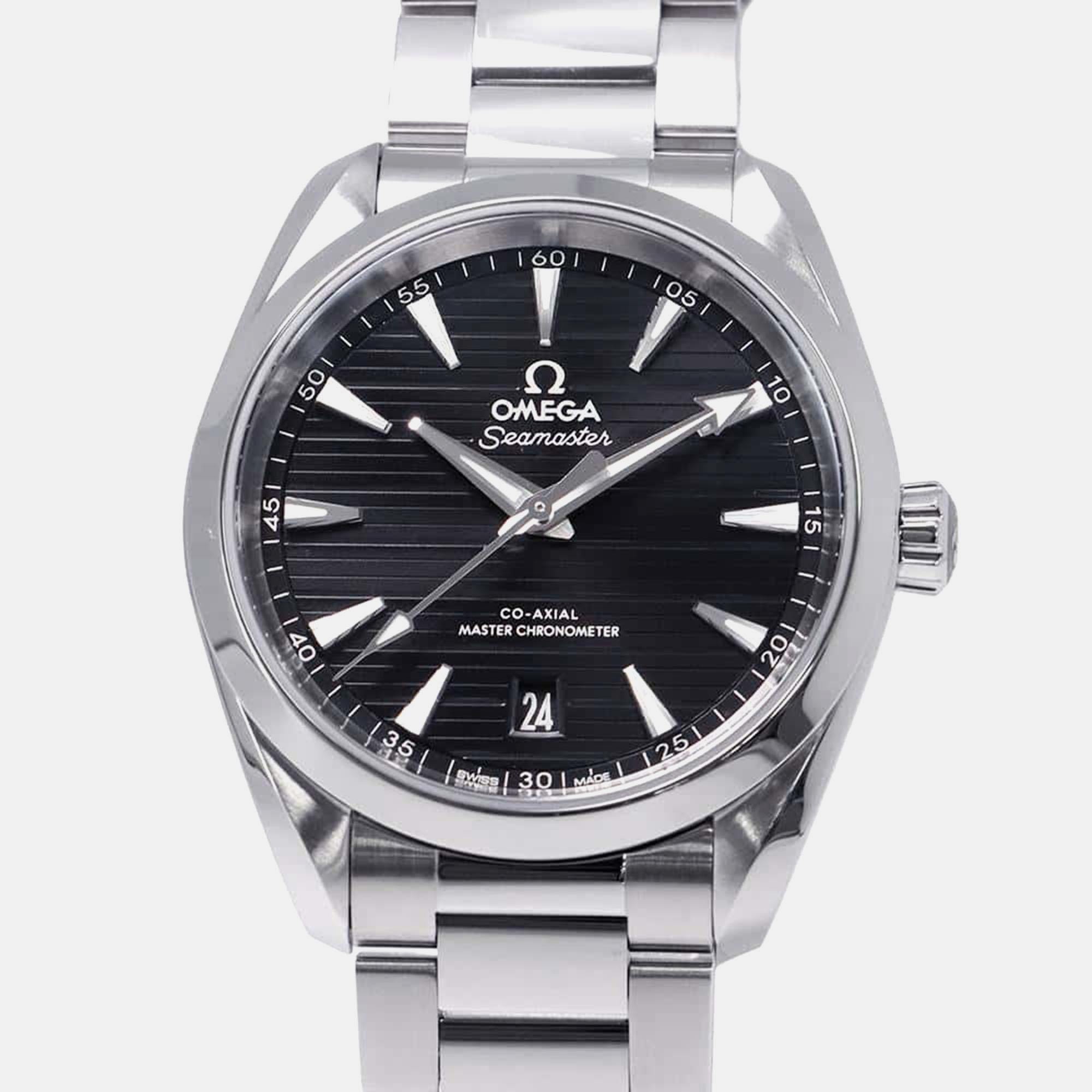 

Omega Black Stainless Steel Seamaster Aqua Terra 220.10.38.20.01.001 Automatic Men's Wristwatch