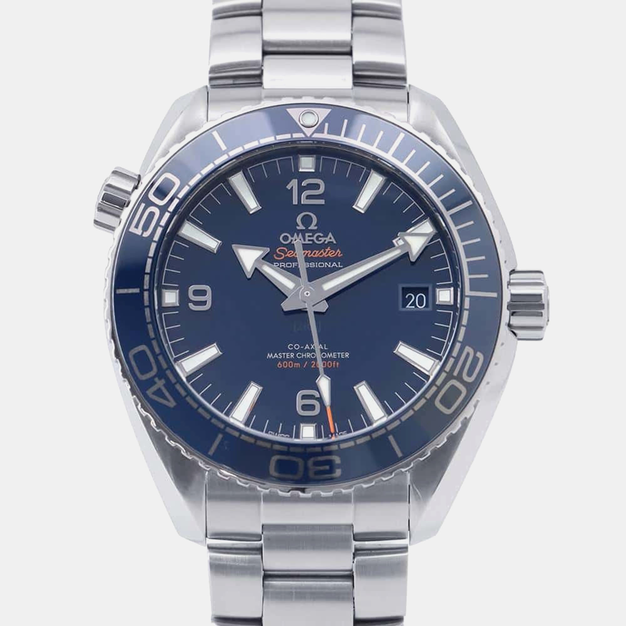 

Omega Blue Stainless Steel Seamaster Planet Ocean 215.30.44.21.03.001 Automatic Men's Wristwatch 43.5m﻿m