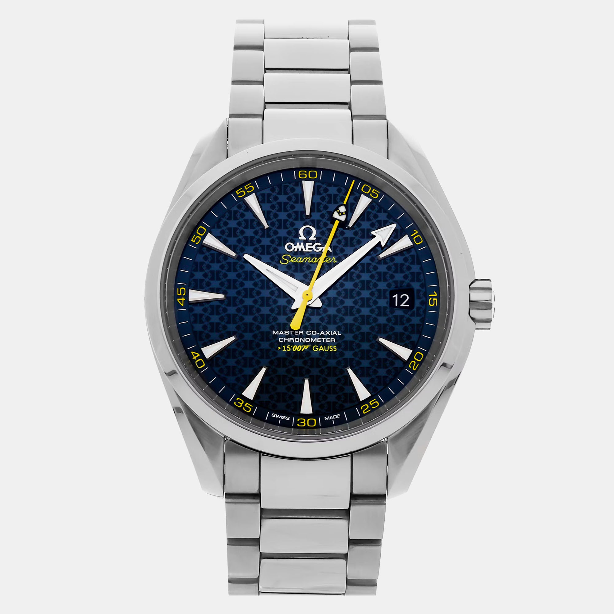 

Pre-Owned Omega Seamaster Aqua Terra James Bond Limited Edition 231.10.42.21.03.004, Blue