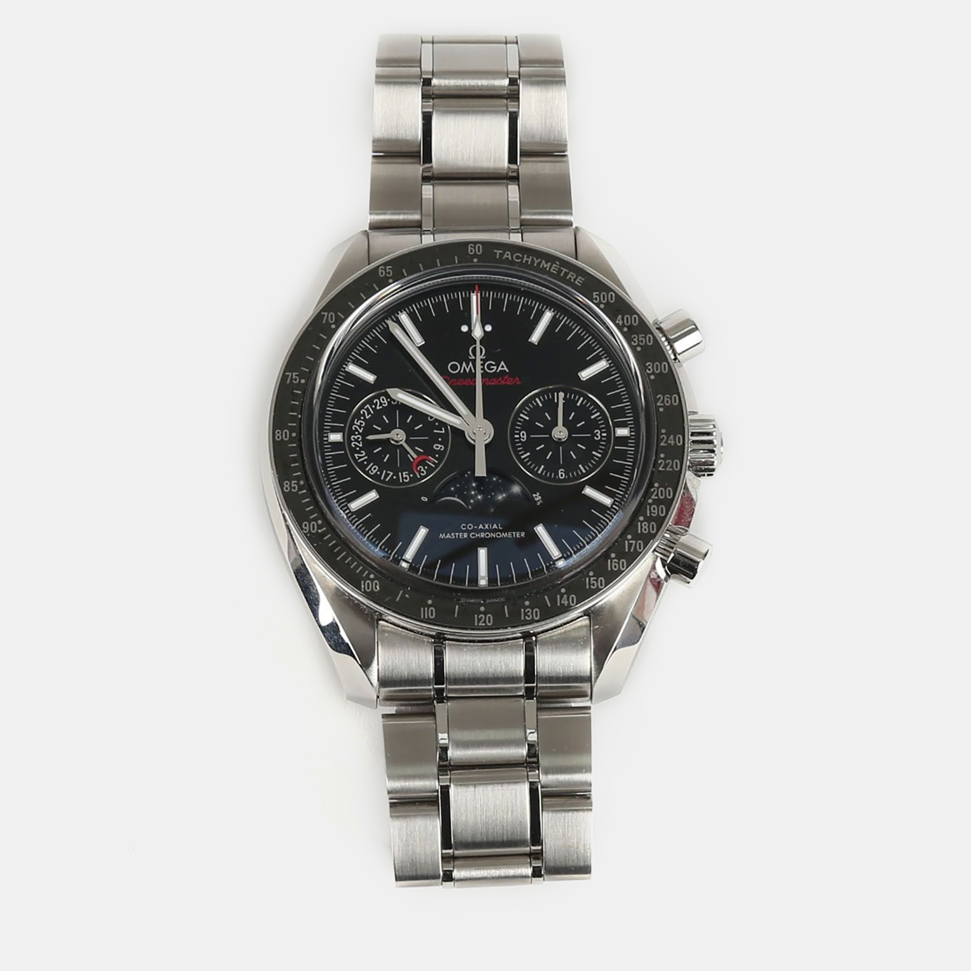 

Omega Black Stainless Steel Speedmaster 304.30.44.52.01.001 Automatic Men's Wristwatch 44 mm