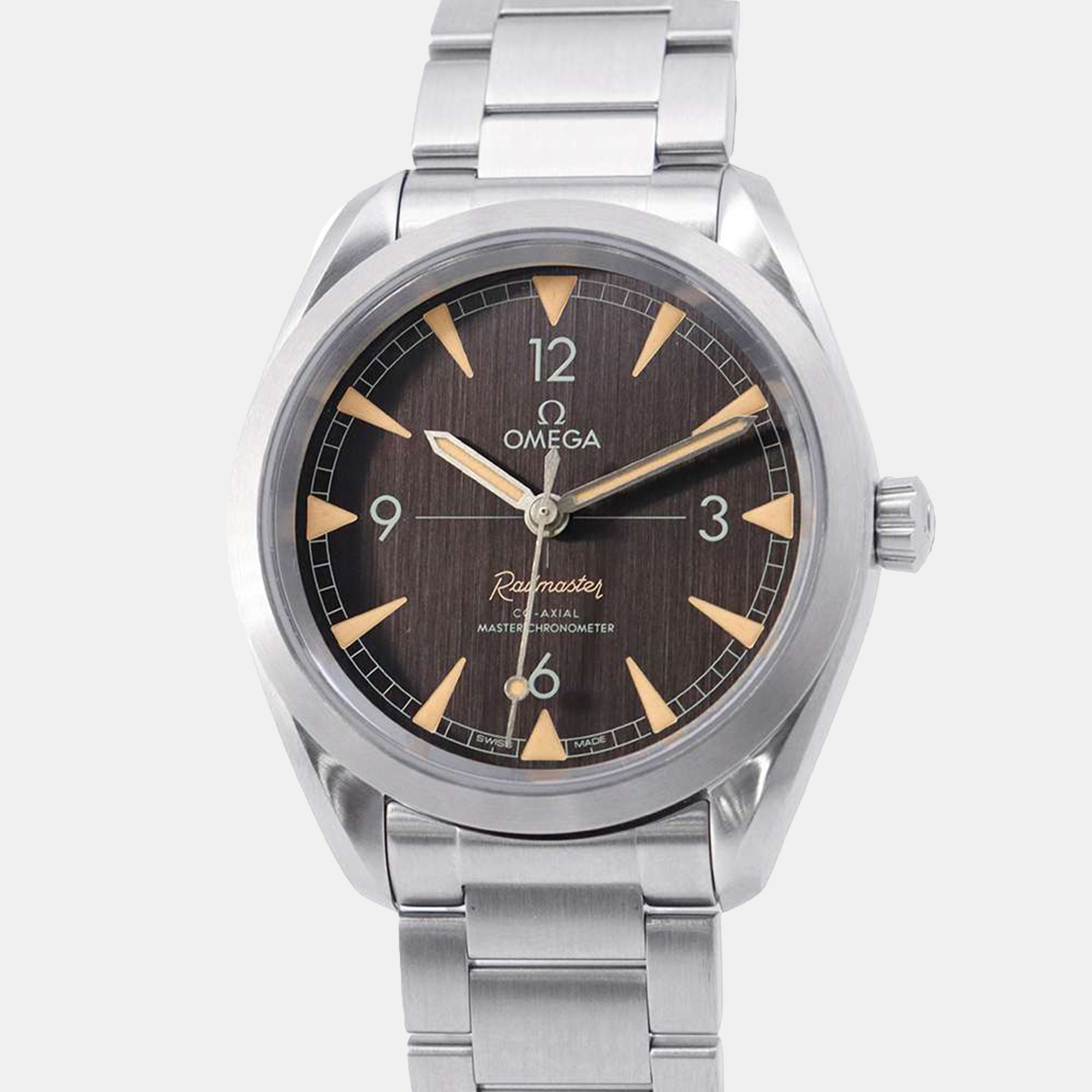 

Omega Brown Stainless Steel Seamaster Railmaster 220.10.40.20.01.001 Automatic Men's Wristwatch