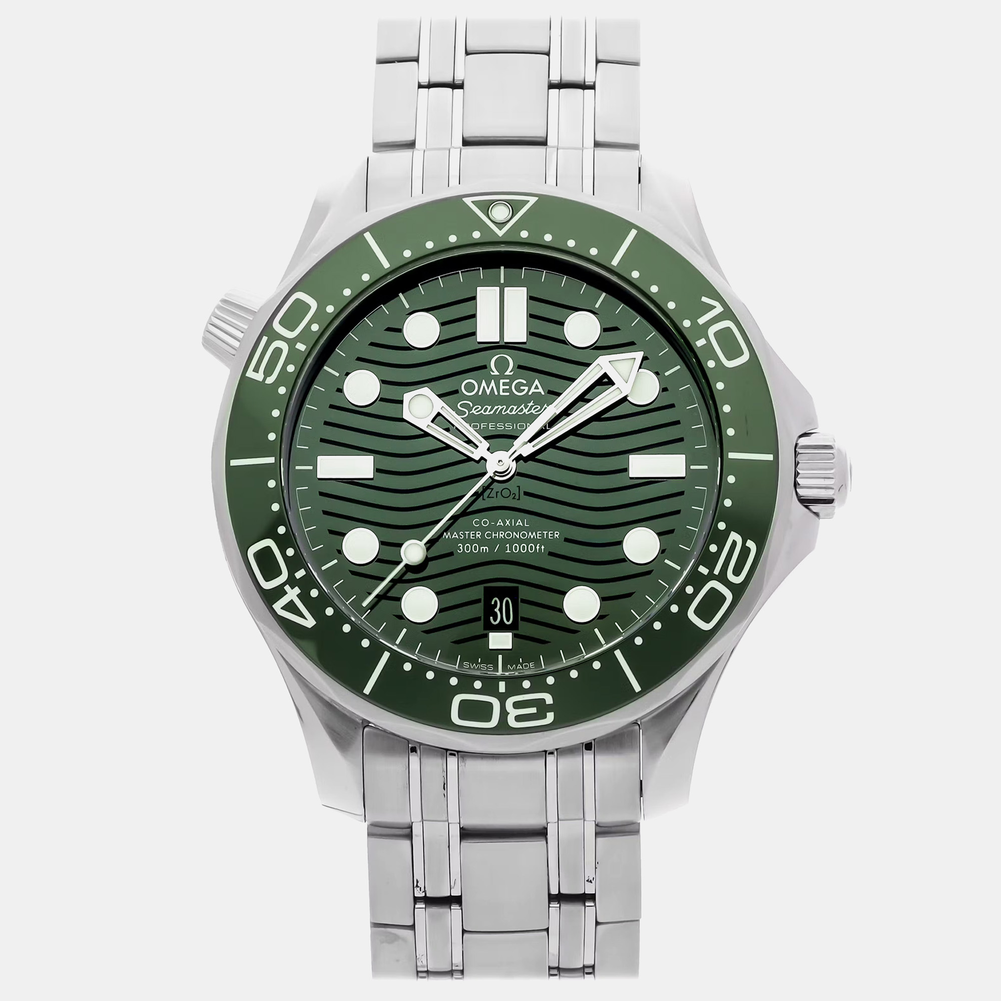 

Pre-Owned Omega Seamaster Diver 300M 210.30.42.20.10.001, Green