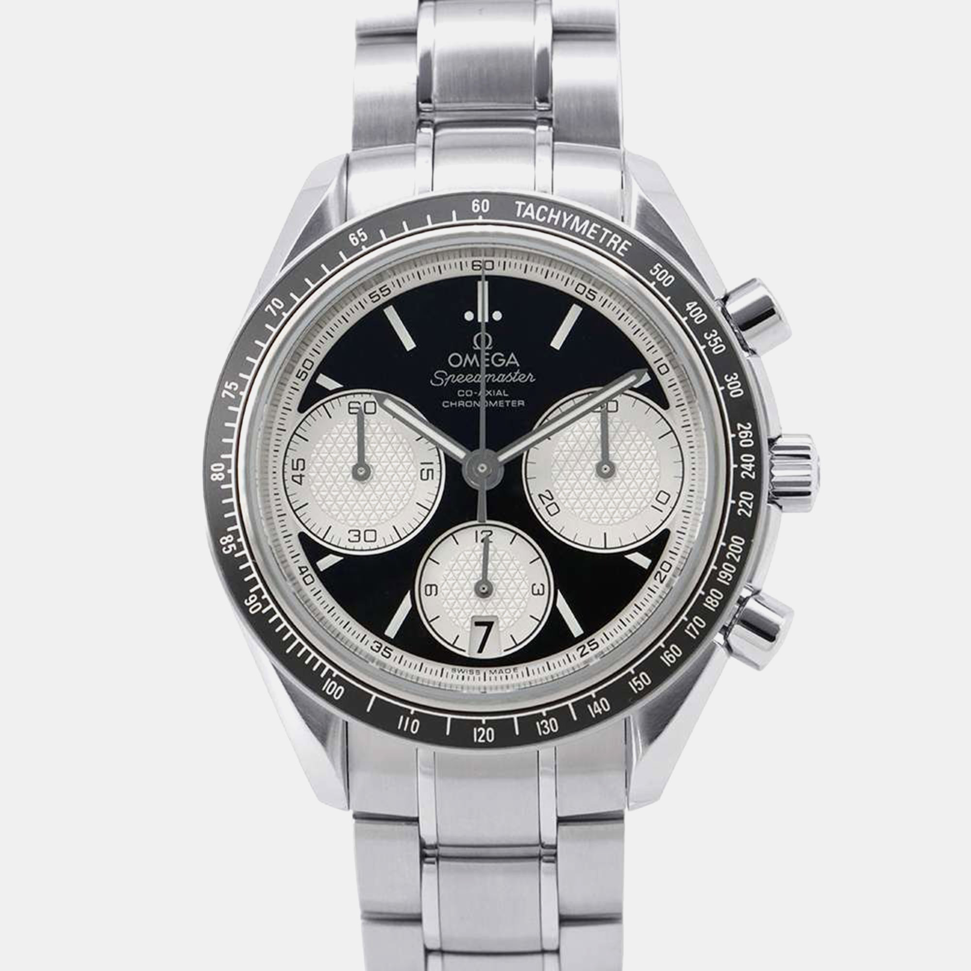 

Omega Black Stainless Steel Speedmaster Racing Automatic Men's Wristwatch 40 mm