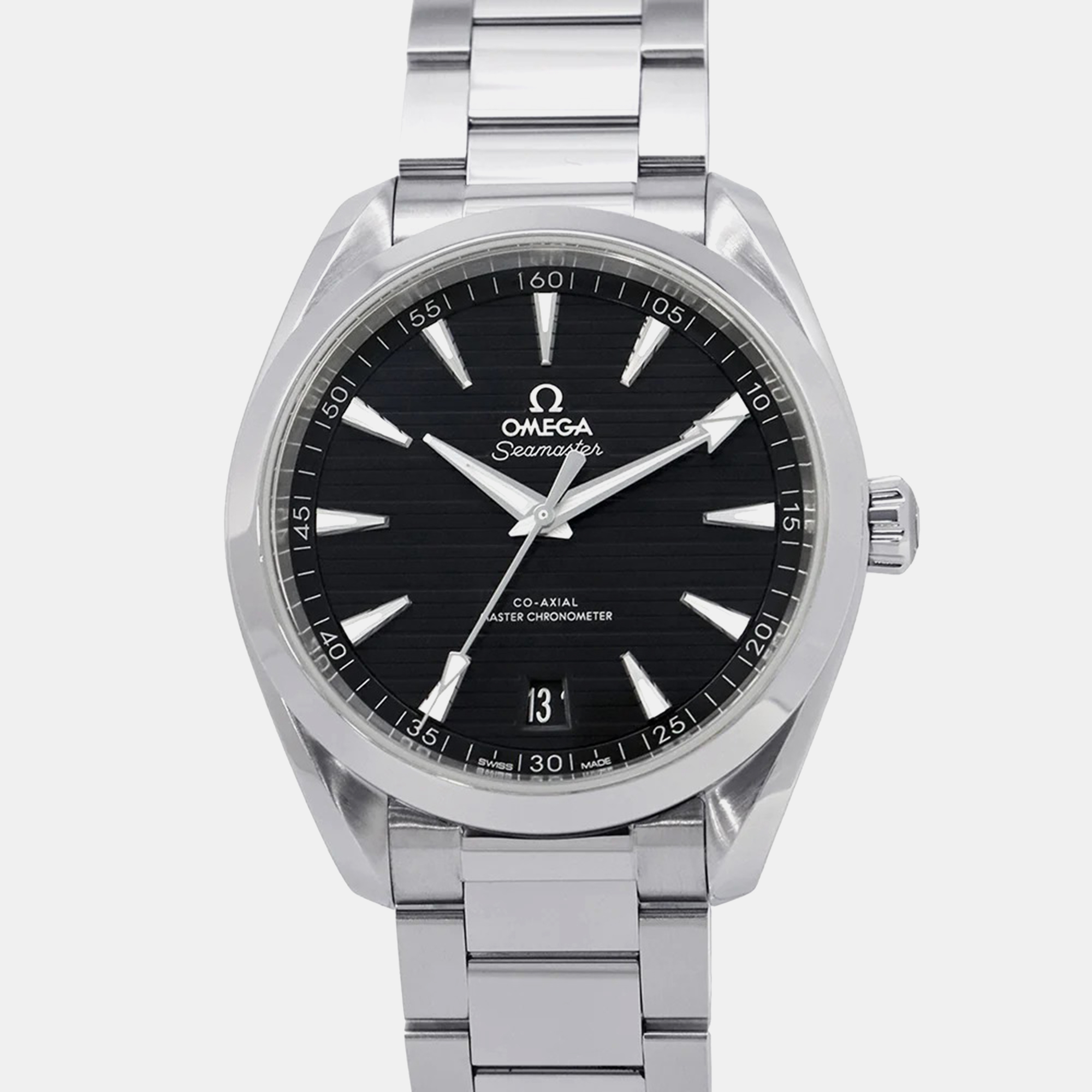 

Omega Black Stainless Steel Seamaster Aqua Terra