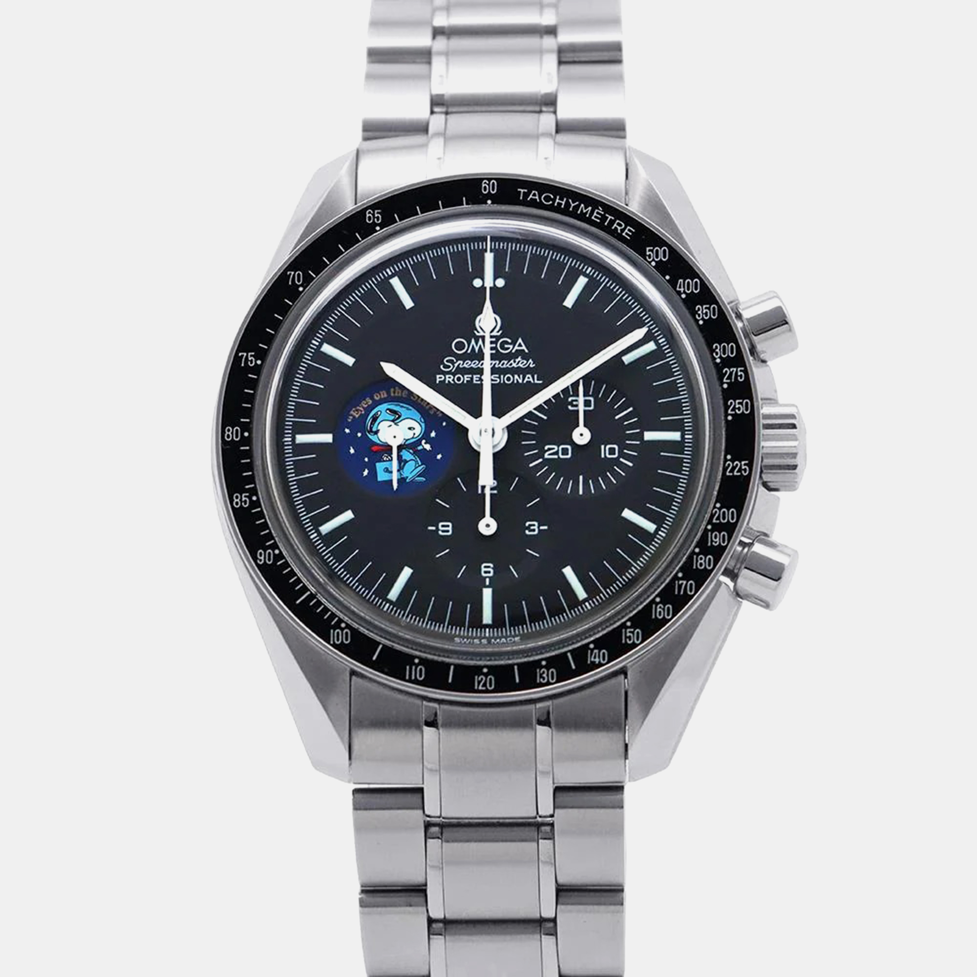 

Omega Black Stainless Steel Speedmaster Professional
