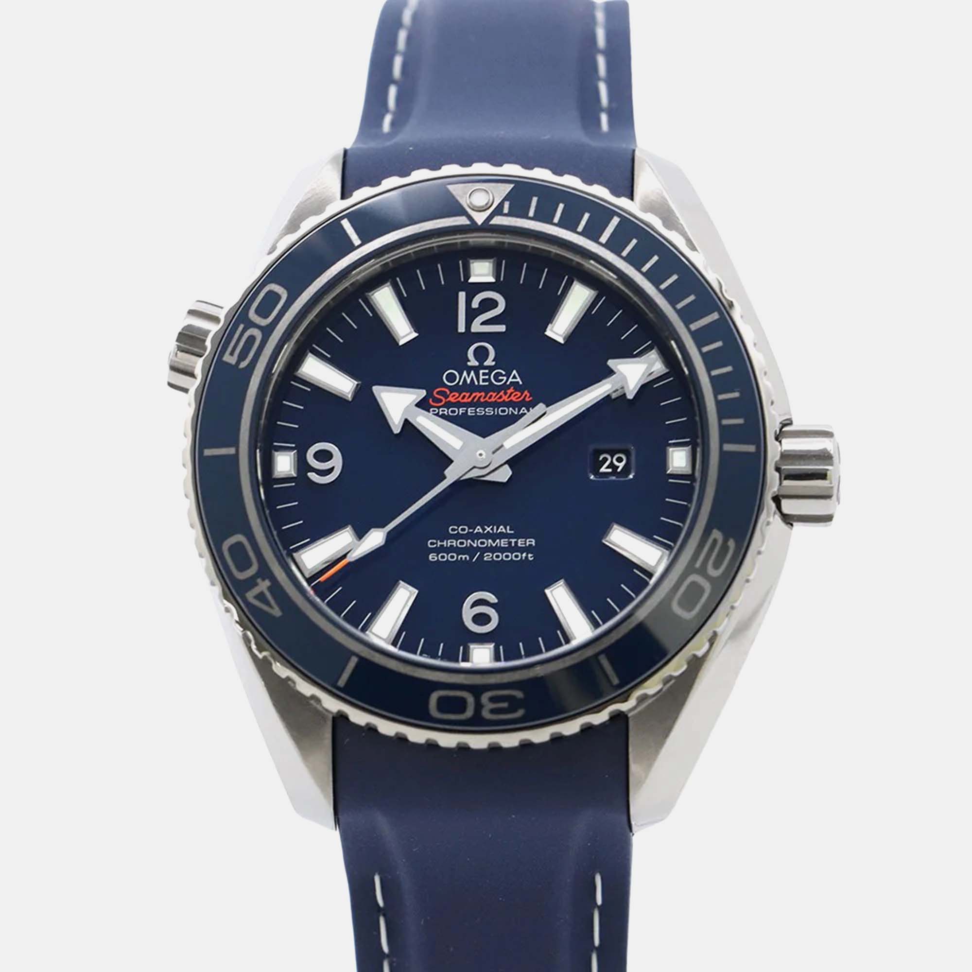 

Omega Seamaster Planet Ocean 232.92.38.20.03.001 Automatic Blue Stainless Steel Men's Wristwatch 37.5 mm