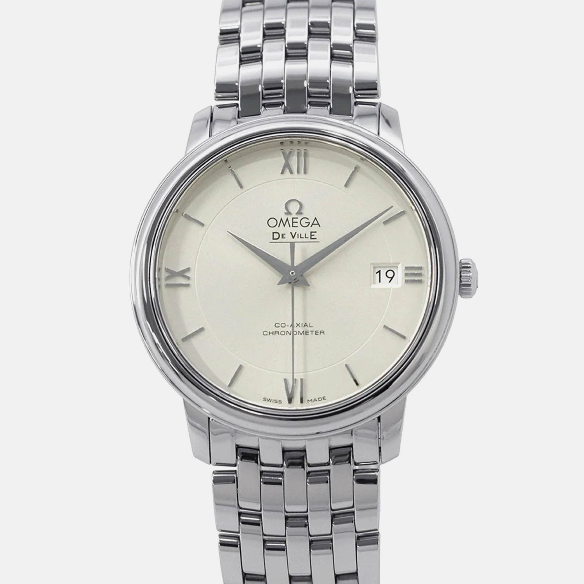 

Omega De Ville Prestige 424.10.37.20.02.001 Automatic Silver Stainless Steel Men's Wristwatch 37 mm