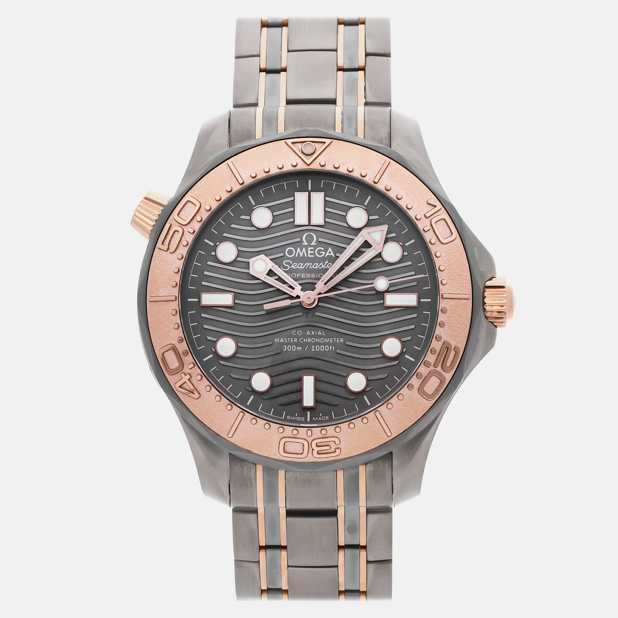 

Omega Seamaster 210.60.42.20.99.001 Automatic Gray 18k Rose Gold Titanium Men’s Wristwatch 42 mm, Grey